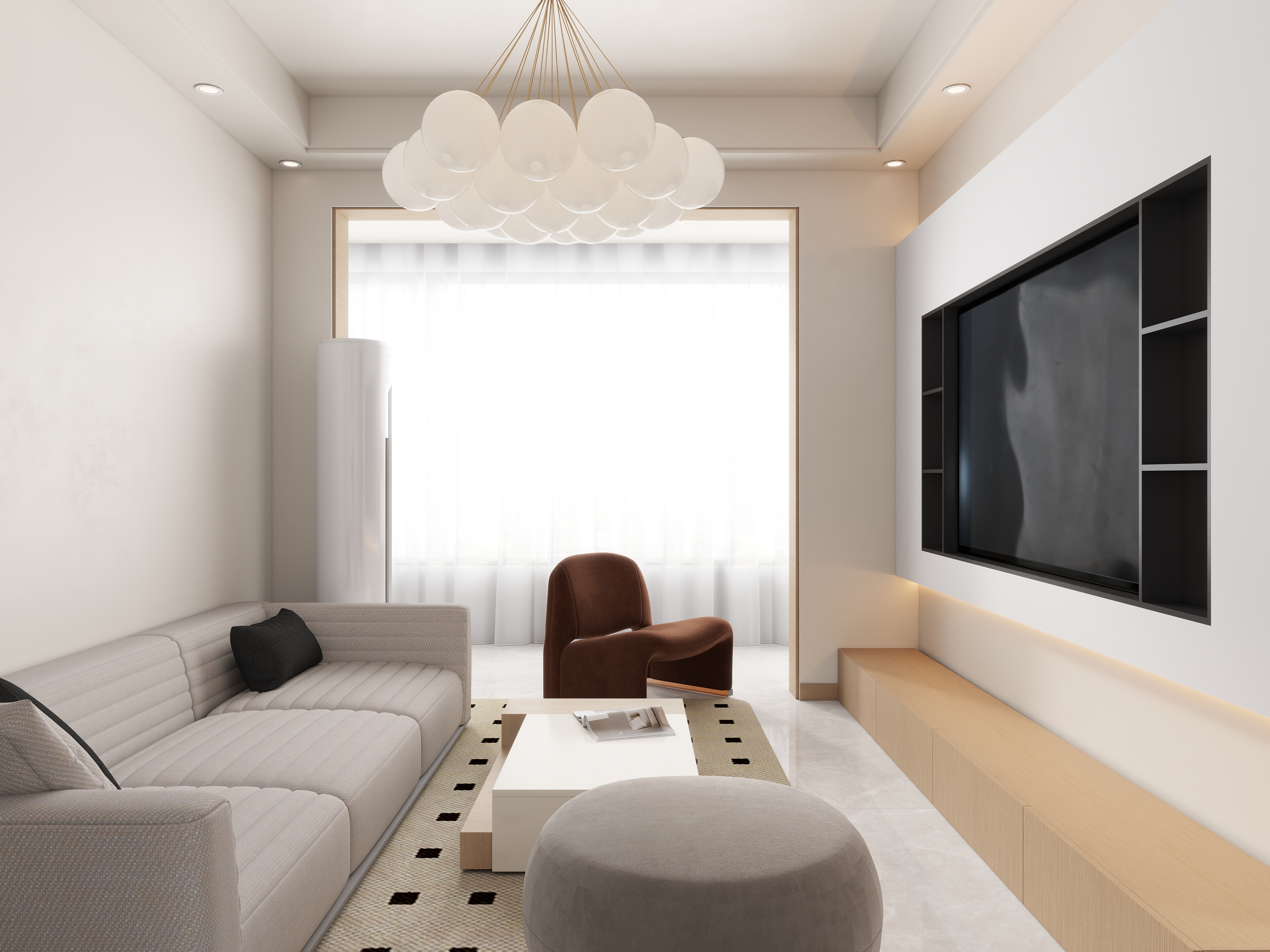 艺雅丽-79平现代简约 装修效果图