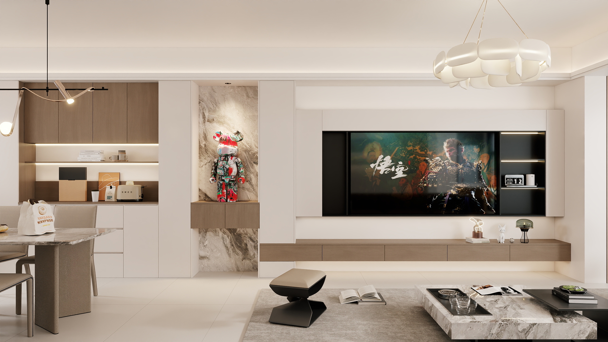 室内效果代画-帅-保利堂悦132㎡2室-装修设计方案