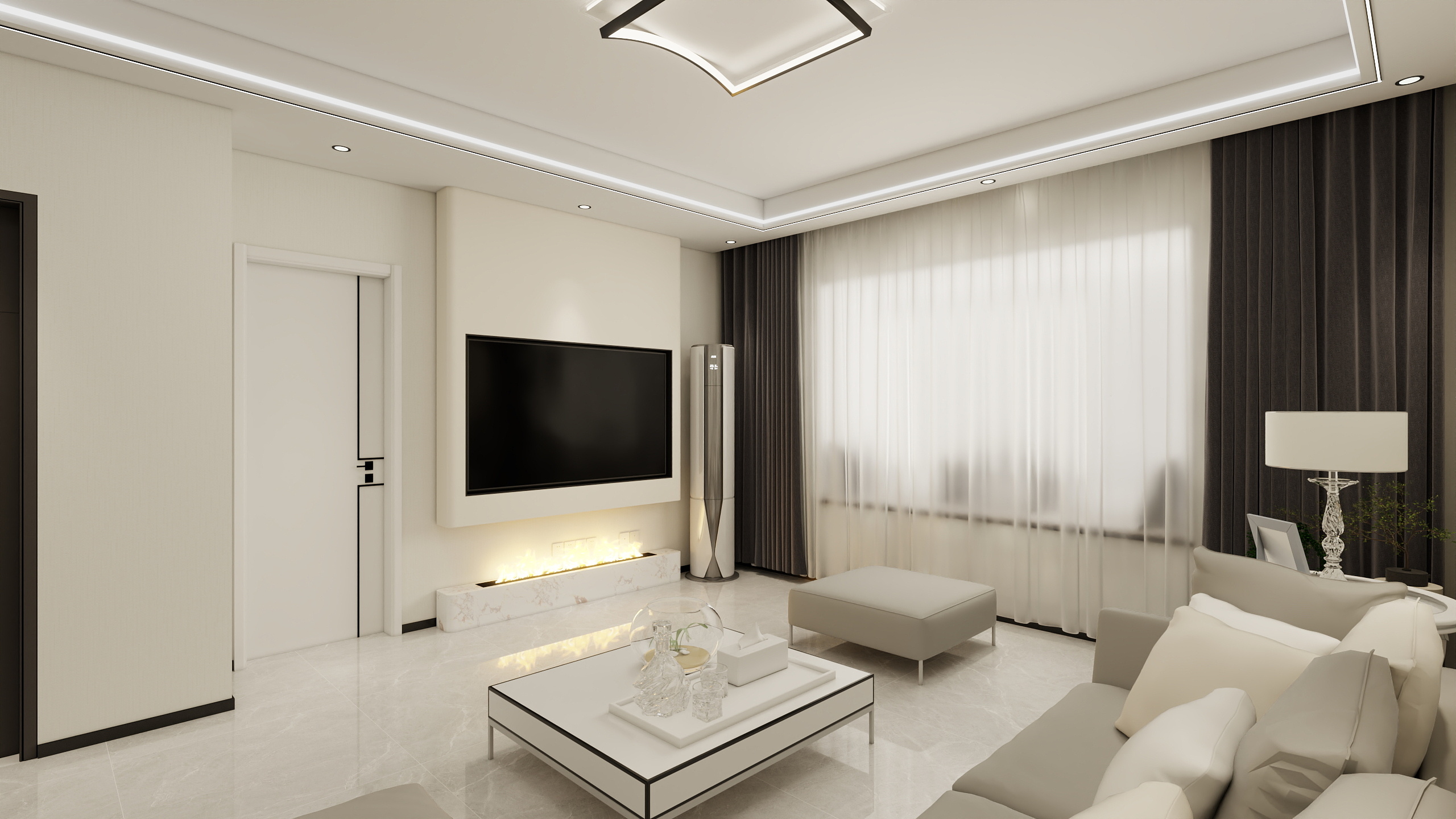 兔设计室内设计工作室-旭光佳苑120㎡3室装修效果图