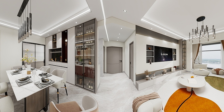 大班装饰集团设计中心-公园王府16-1-1603费萌效果图-装修设计方案