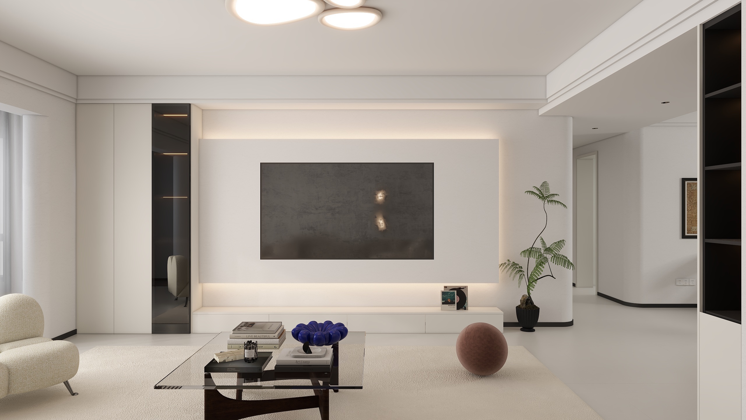 Evde-现代奶油风-装修设计方案