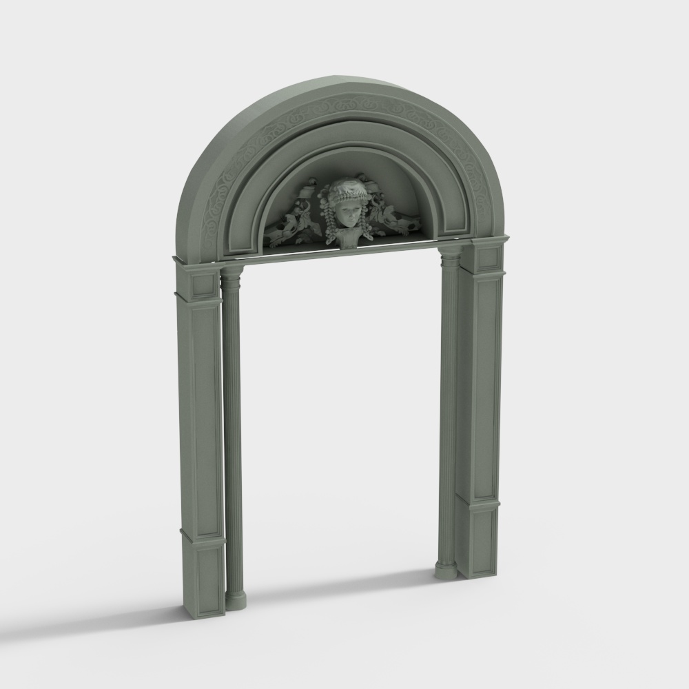 欧式垭口3D模型