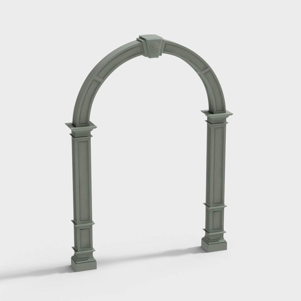 欧式垭口3D模型