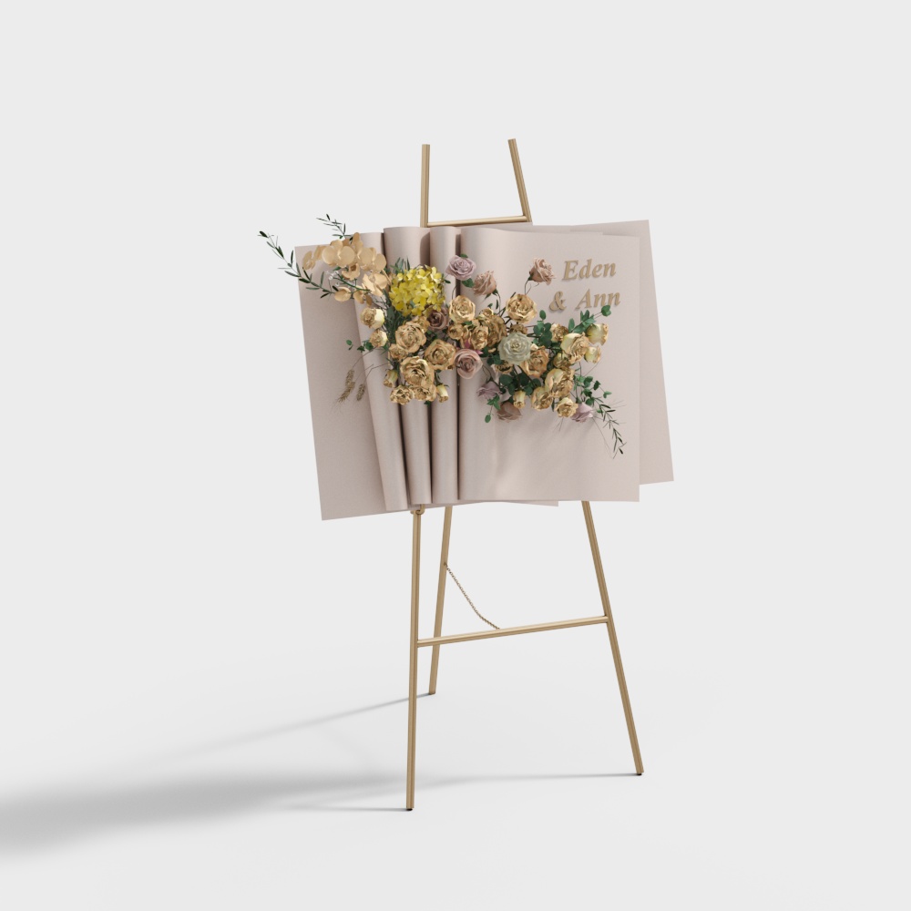 花艺指引牌3D模型
