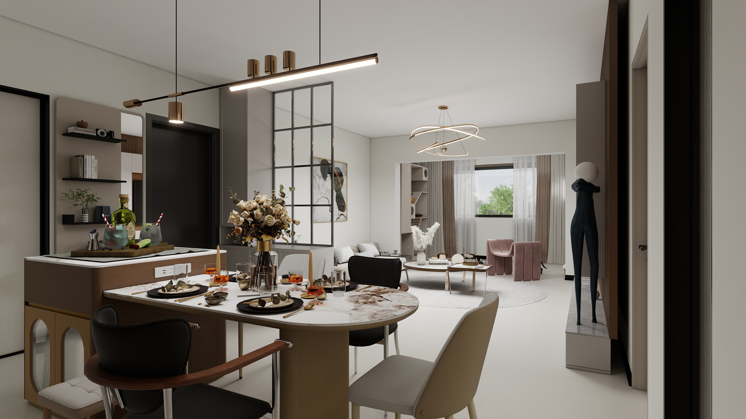 陆艳霞-房山现代简约115㎡3室-装修设计方案