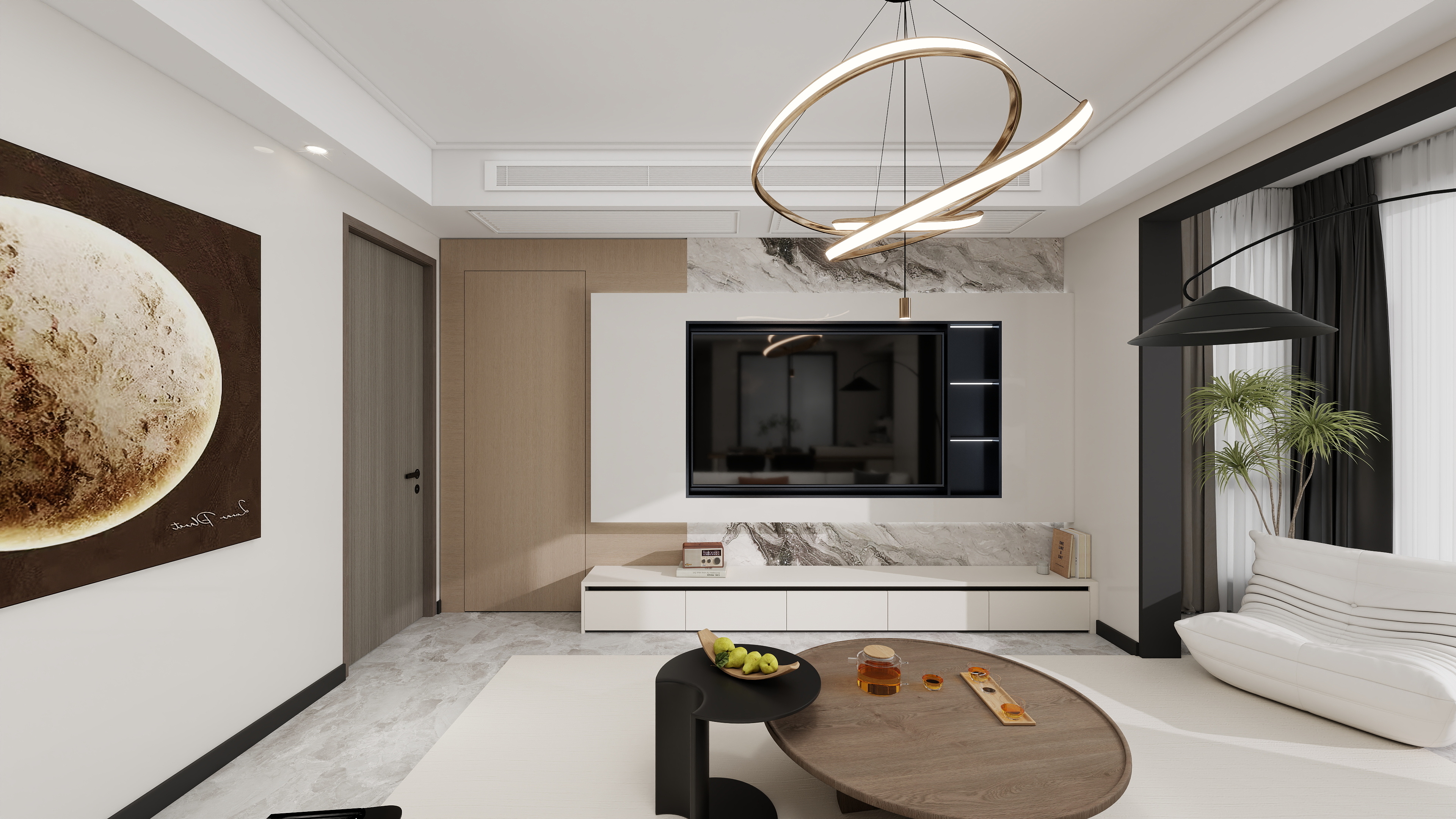 广州全屋定制设计师朱兴-大华城东瀚02-97㎡装修效果图