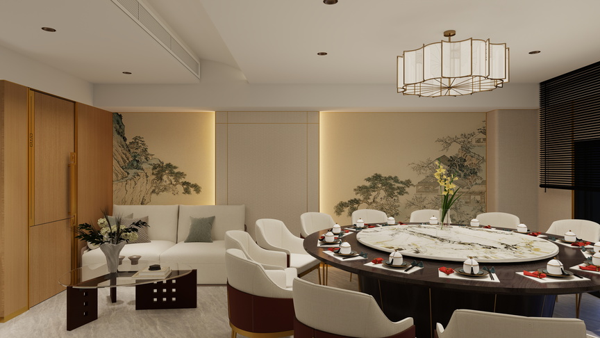一叶design-酒店-二楼装修效果图