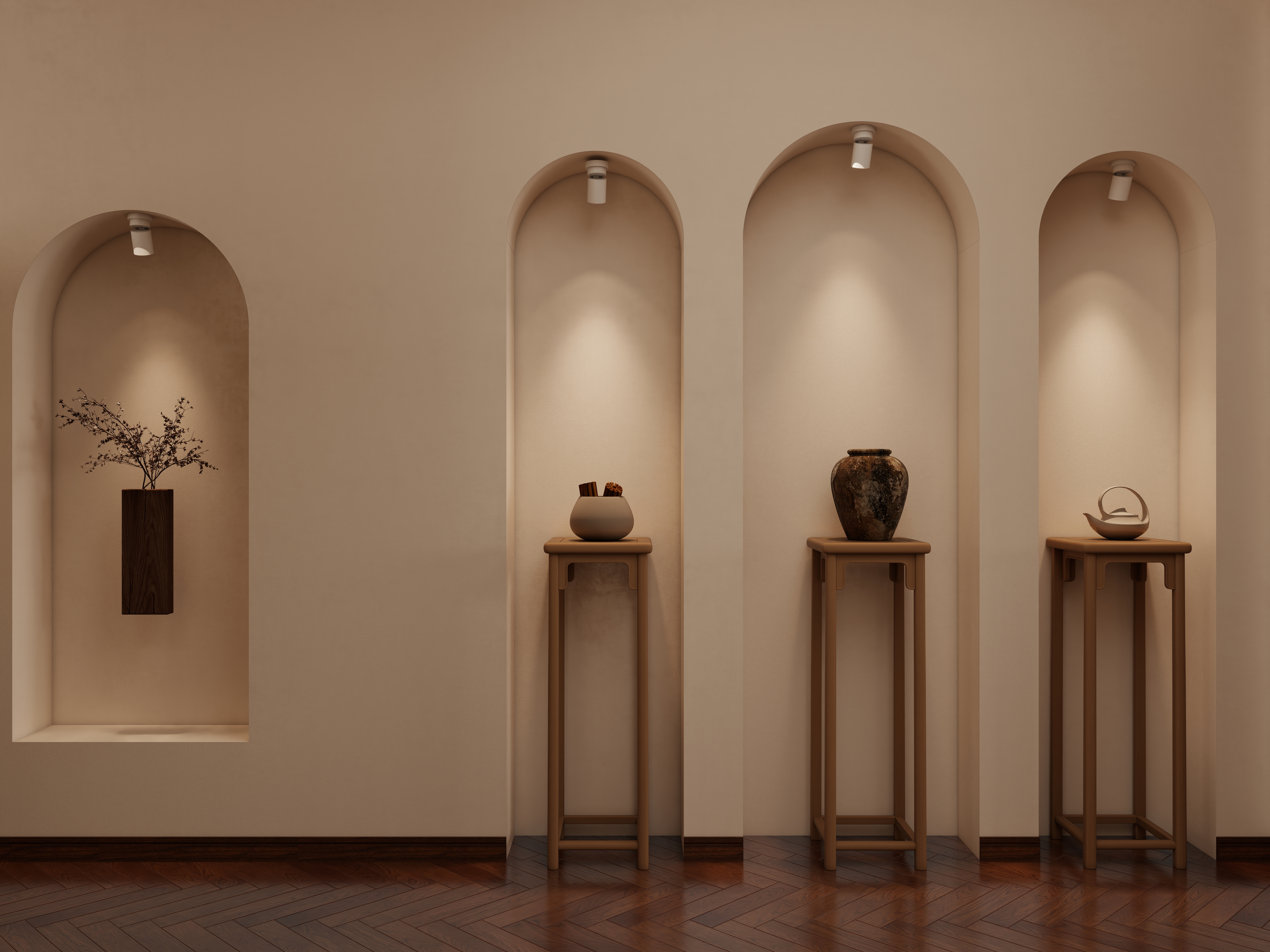 庄育霖-175平复式新中式办公室设计二层休闲区装修效果图第2张