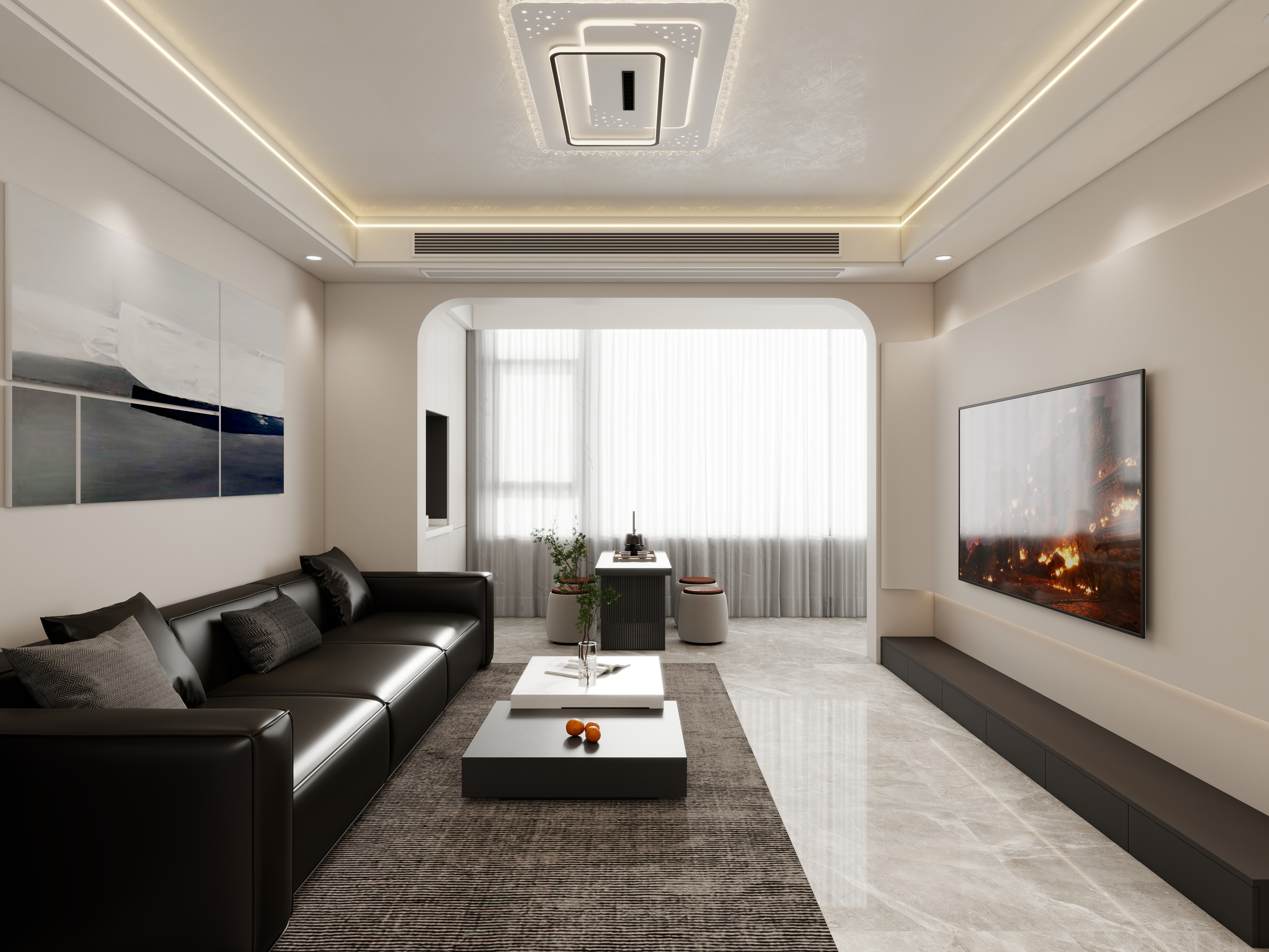 壹诺设计工作室-现代简约装修效果图