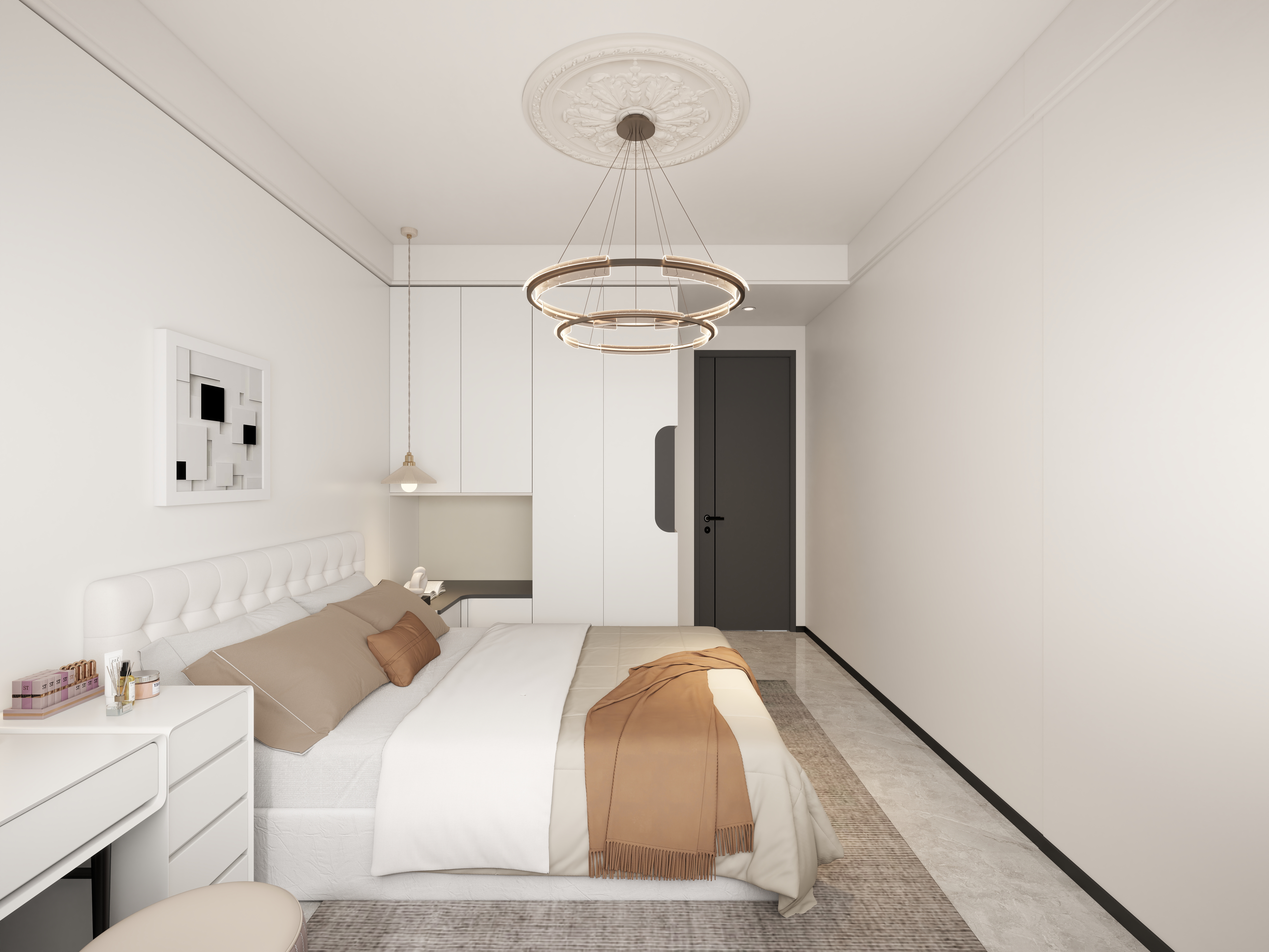 艺雅丽-86平现代简约 装修效果图