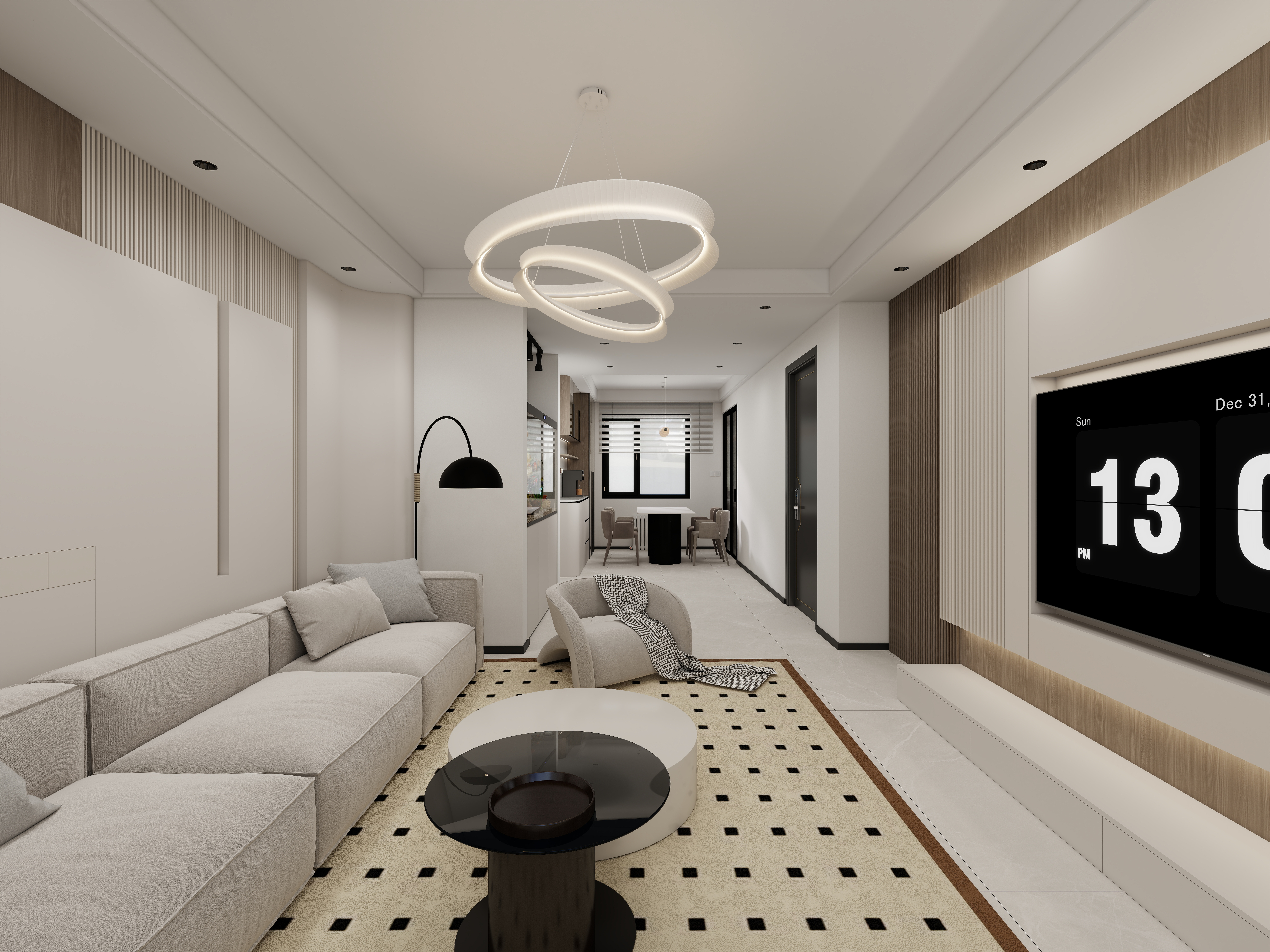 艺雅丽-117平现代简约 装修效果图