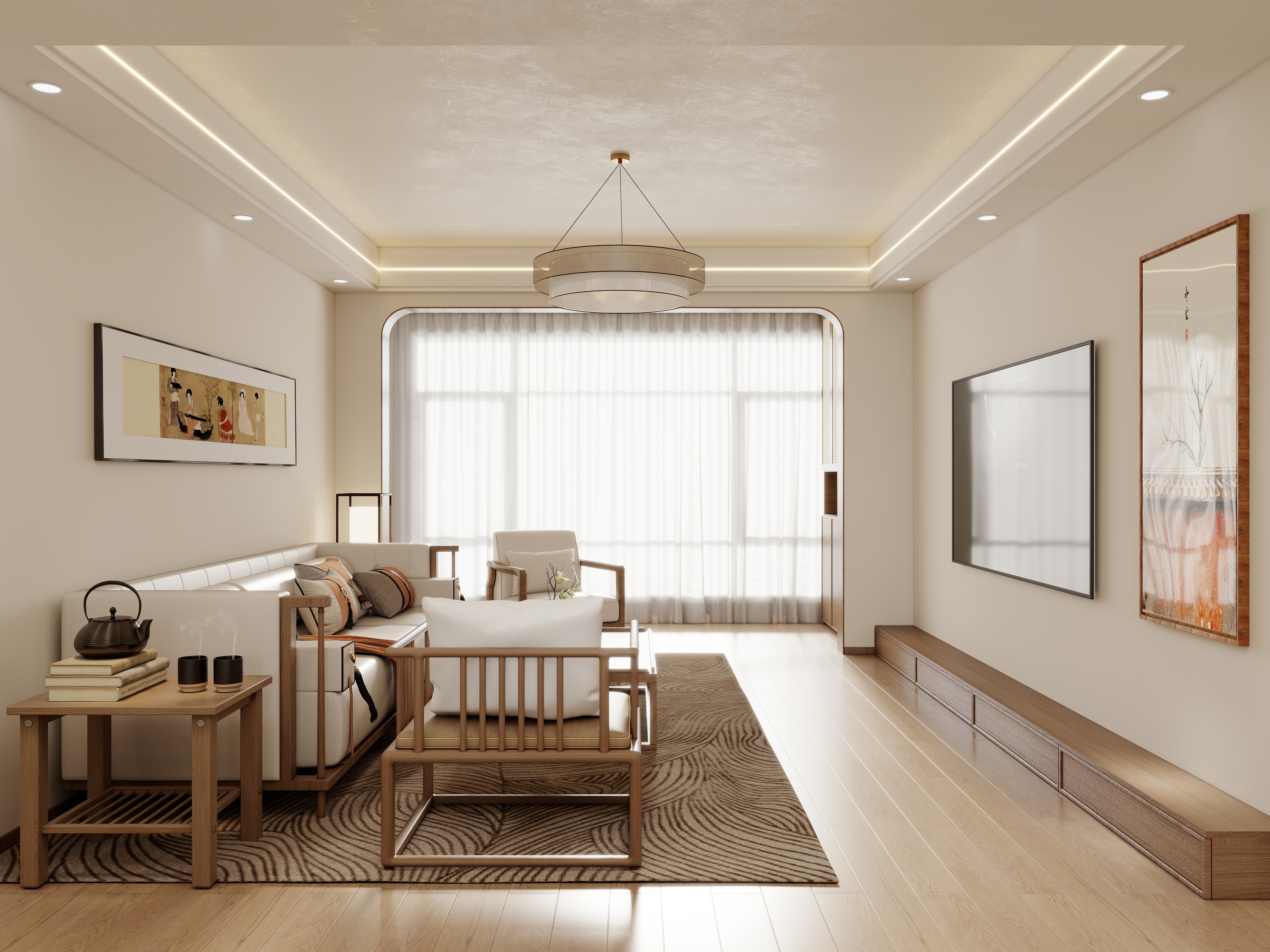 壹诺设计工作室-宋式美学 装修效果图