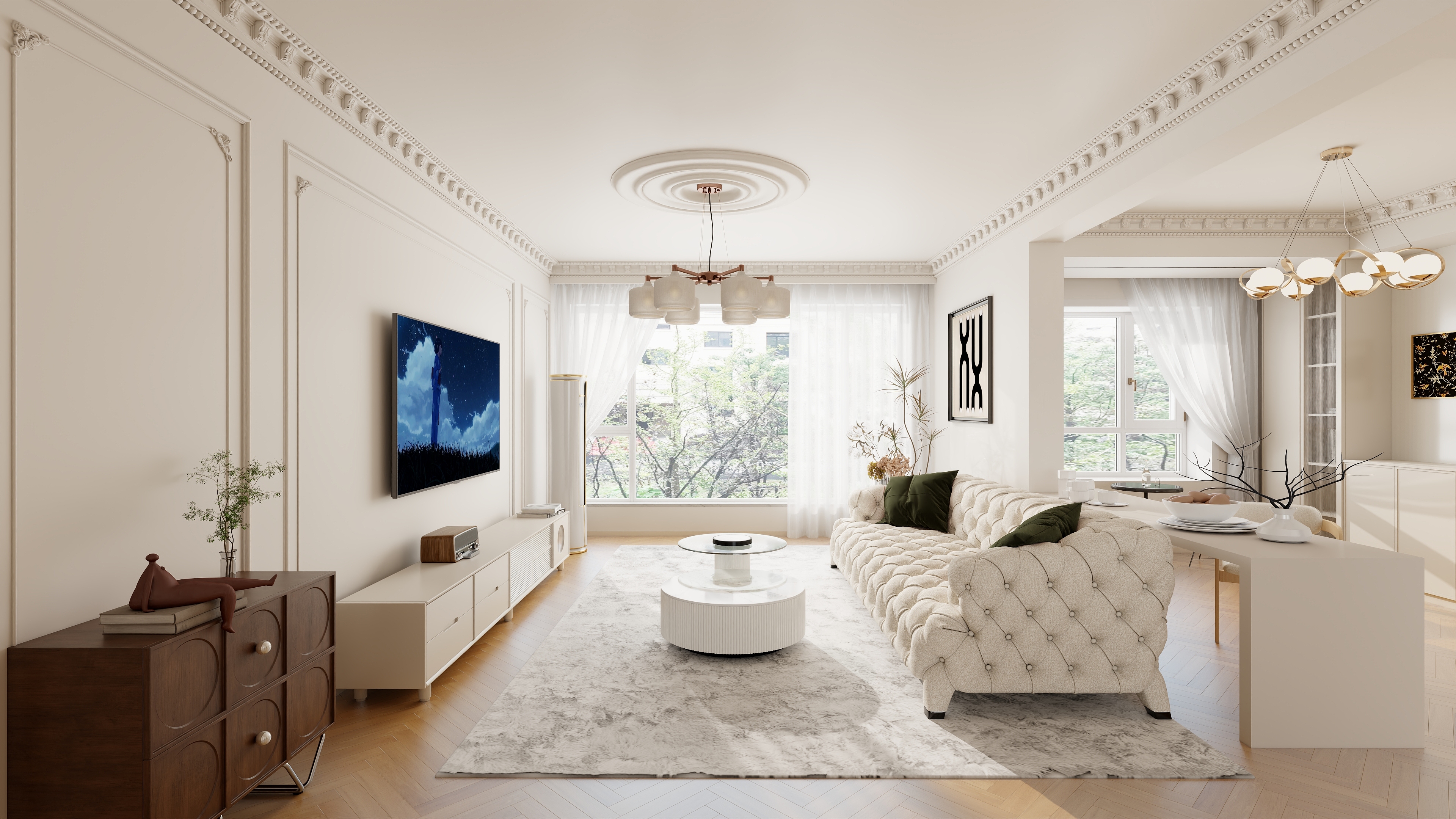 艺雅丽-117平法式奶油风装修效果图