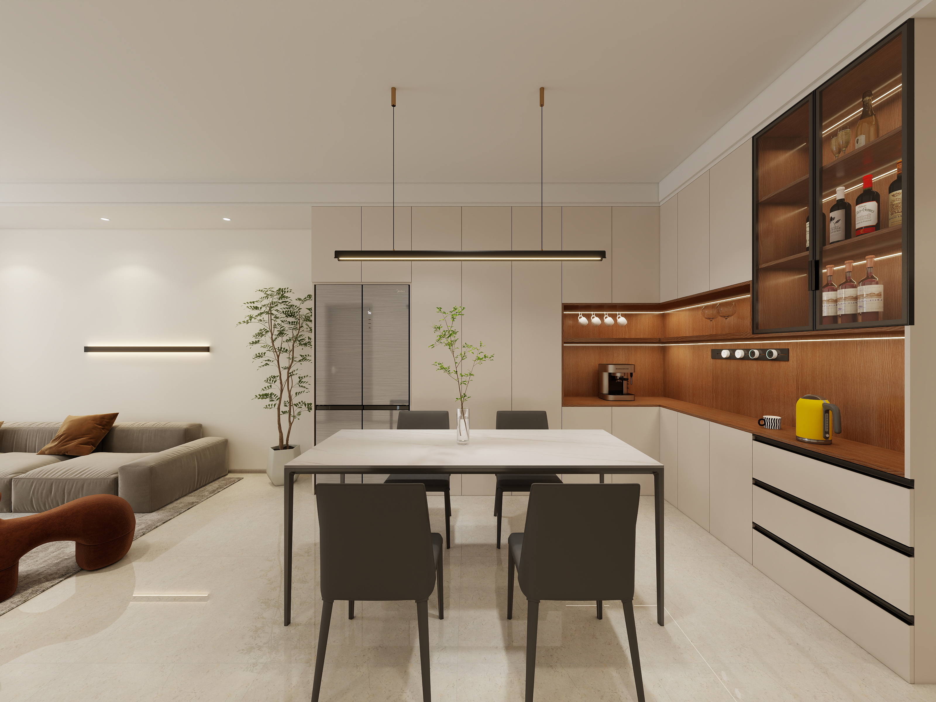 刘晋琴-现代简约98㎡2室-装修设计方案