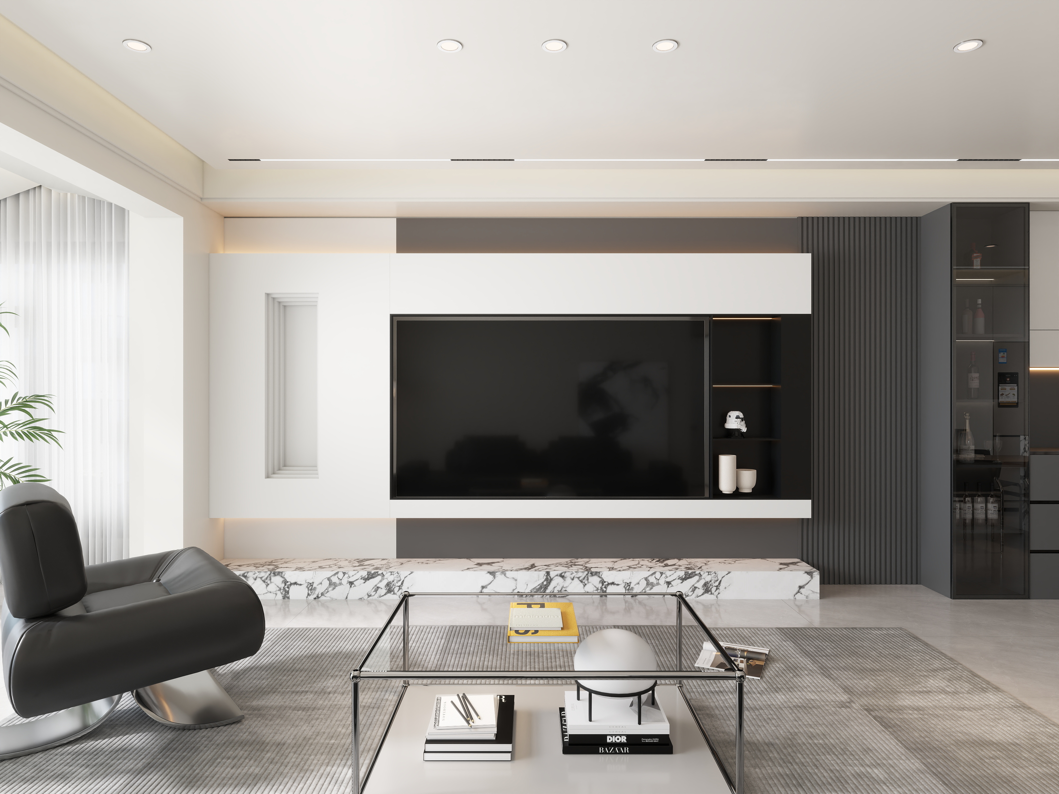 艺雅丽-143平意式极简   一层客餐厅装修效果图第3张