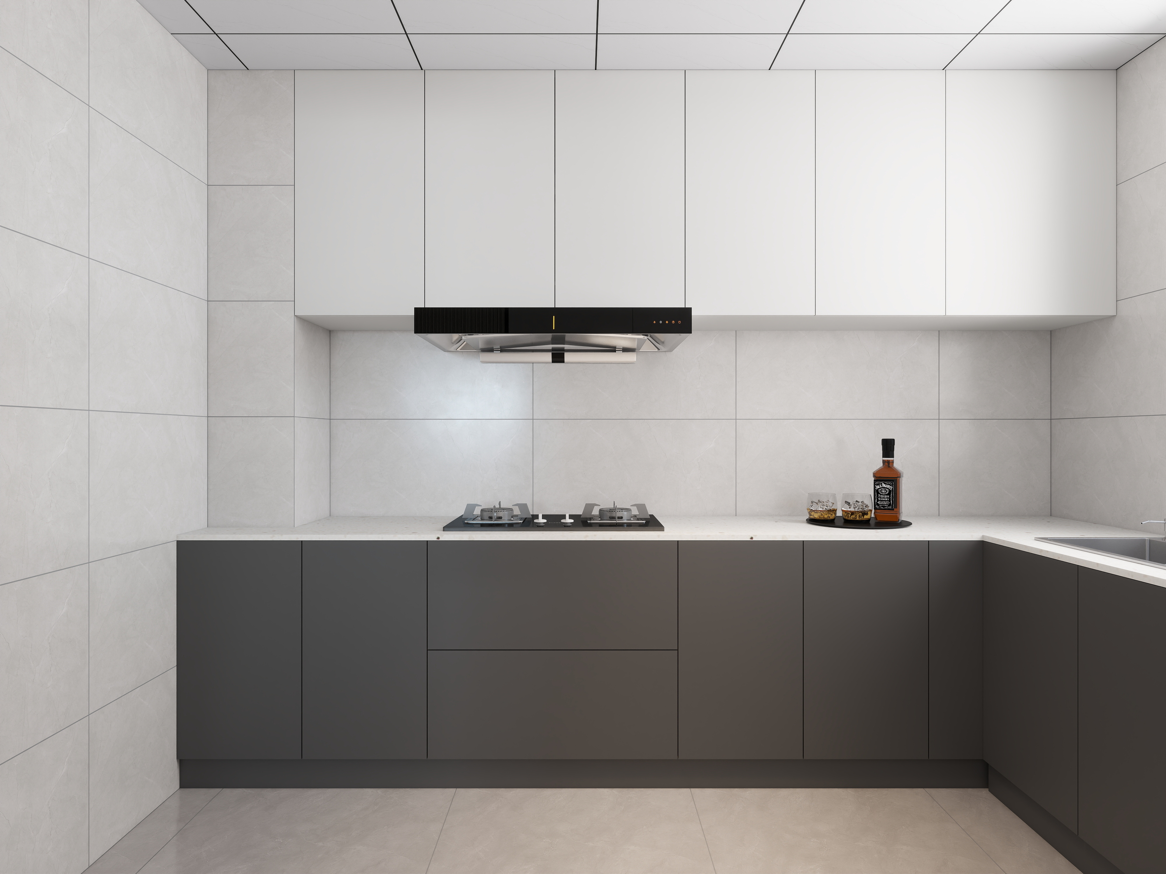 艺雅丽-143平意式极简   一层厨房装修效果图第3张