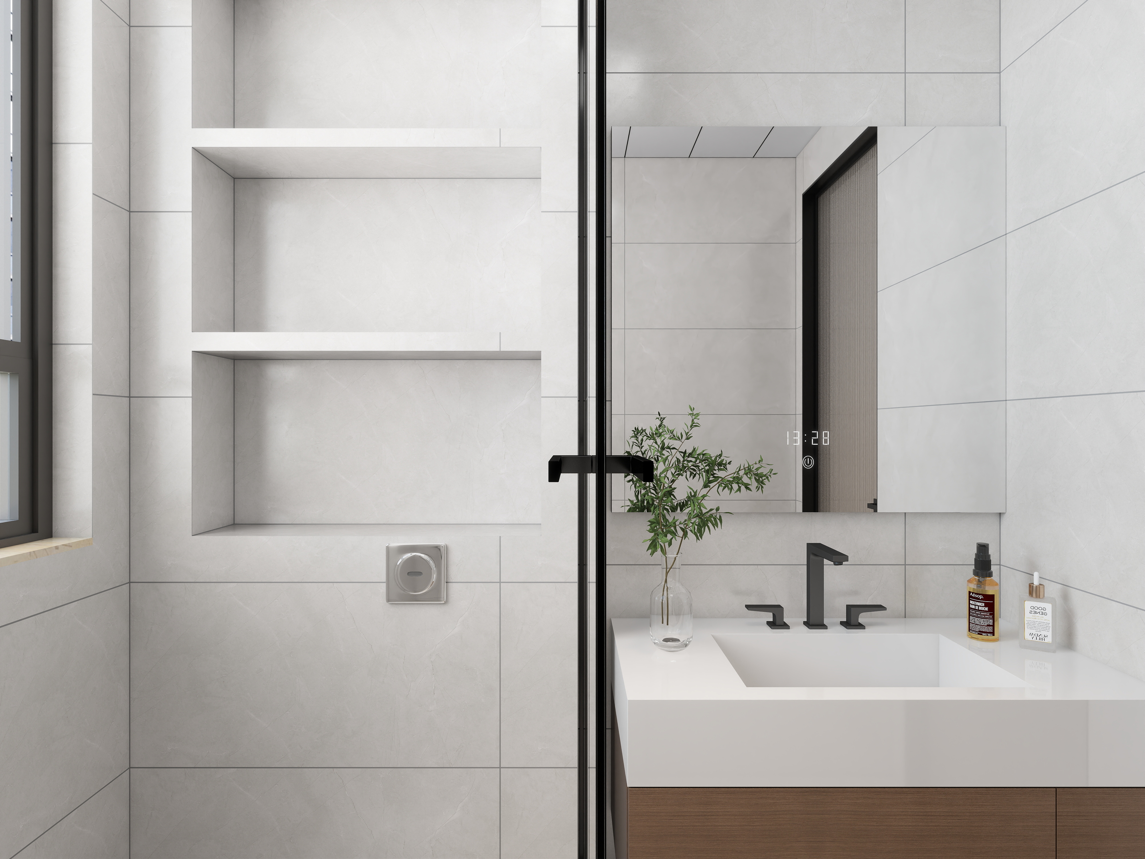 艺雅丽-143平意式极简   一层卫生间装修效果图第4张