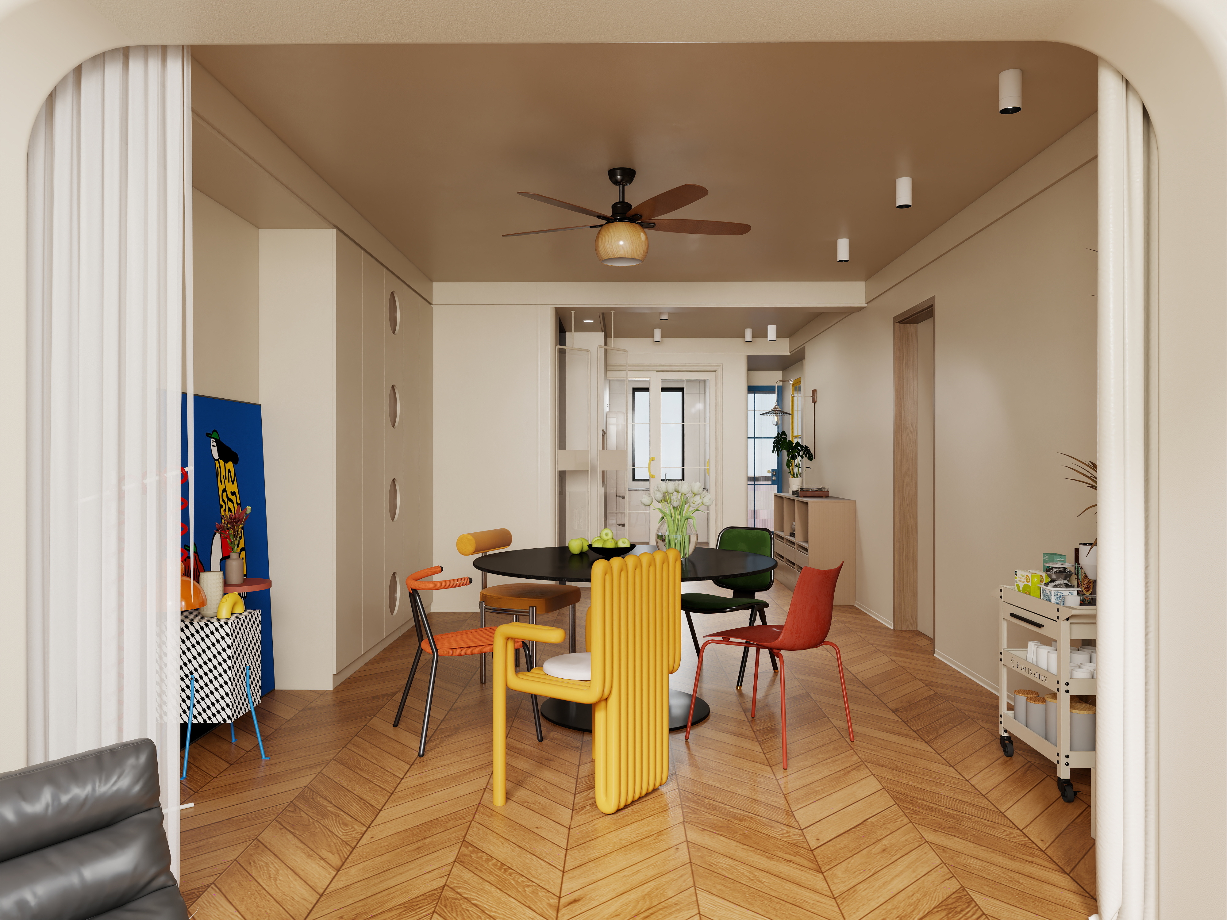 小万喜欢吃葡萄-小区房127㎡3室-装修设计方案