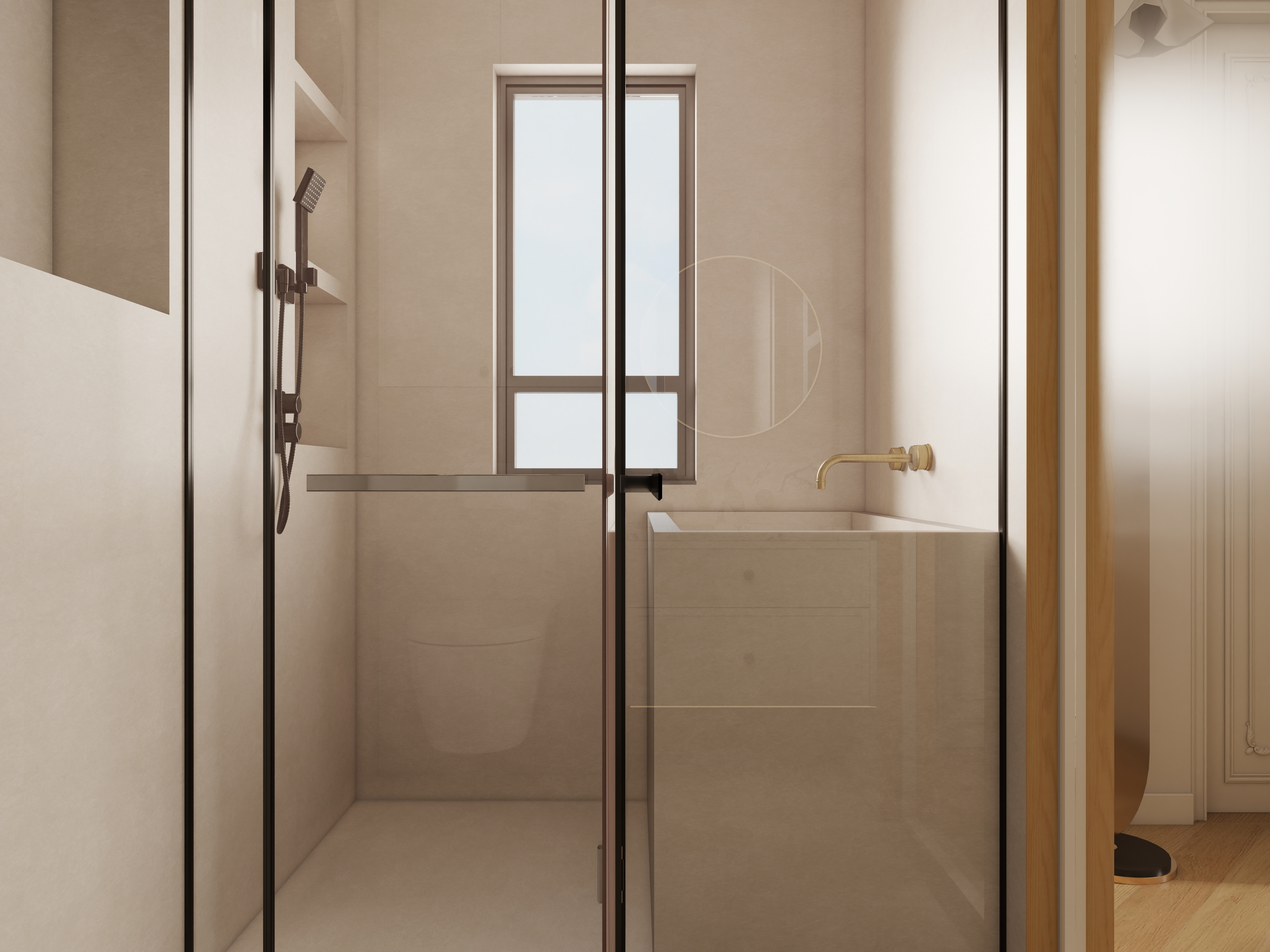 李佳洋-翡丽和鸣二层主卫装修效果图第2张