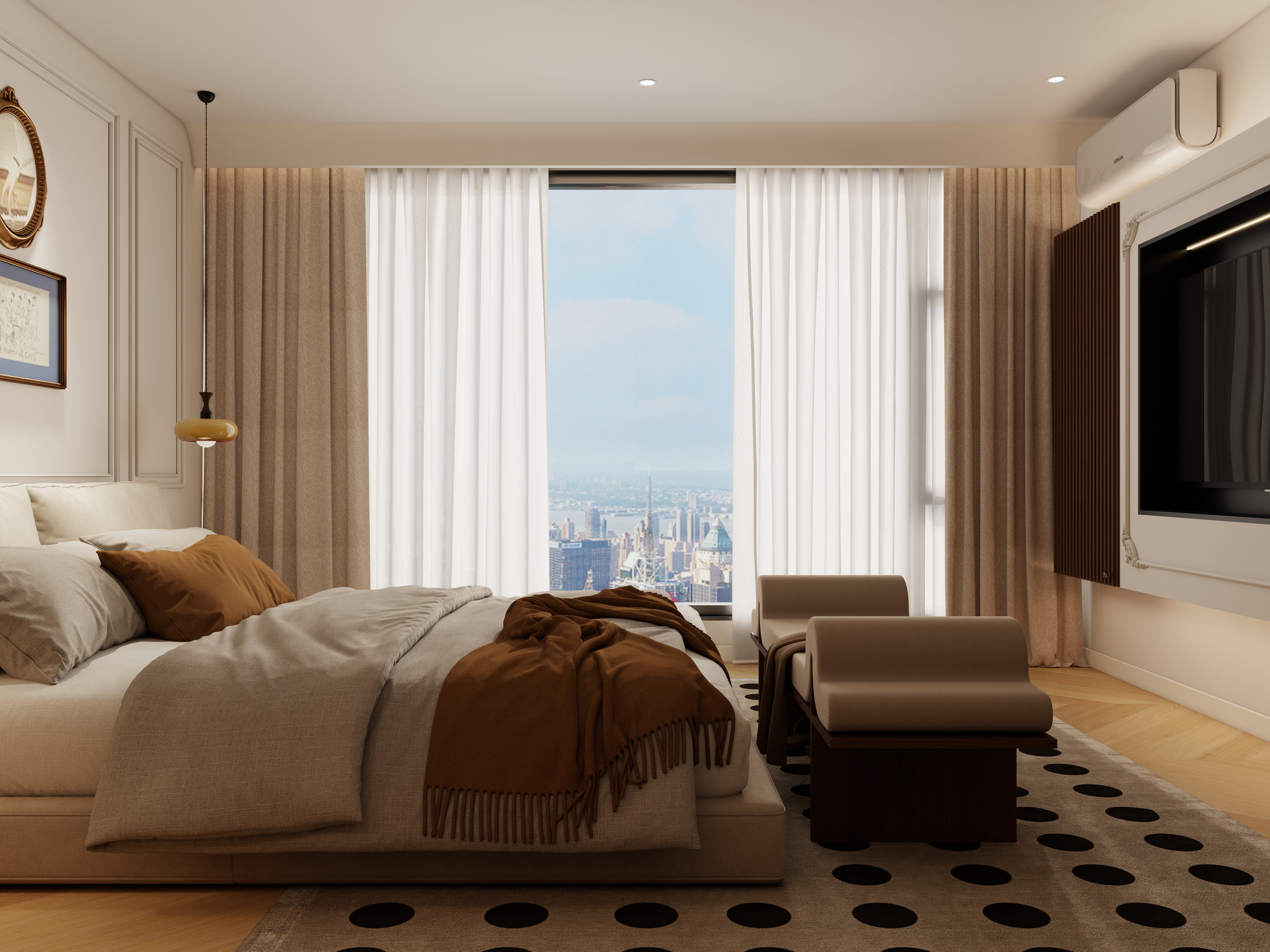 李佳洋-翡丽和鸣二层主卧装修效果图第1张