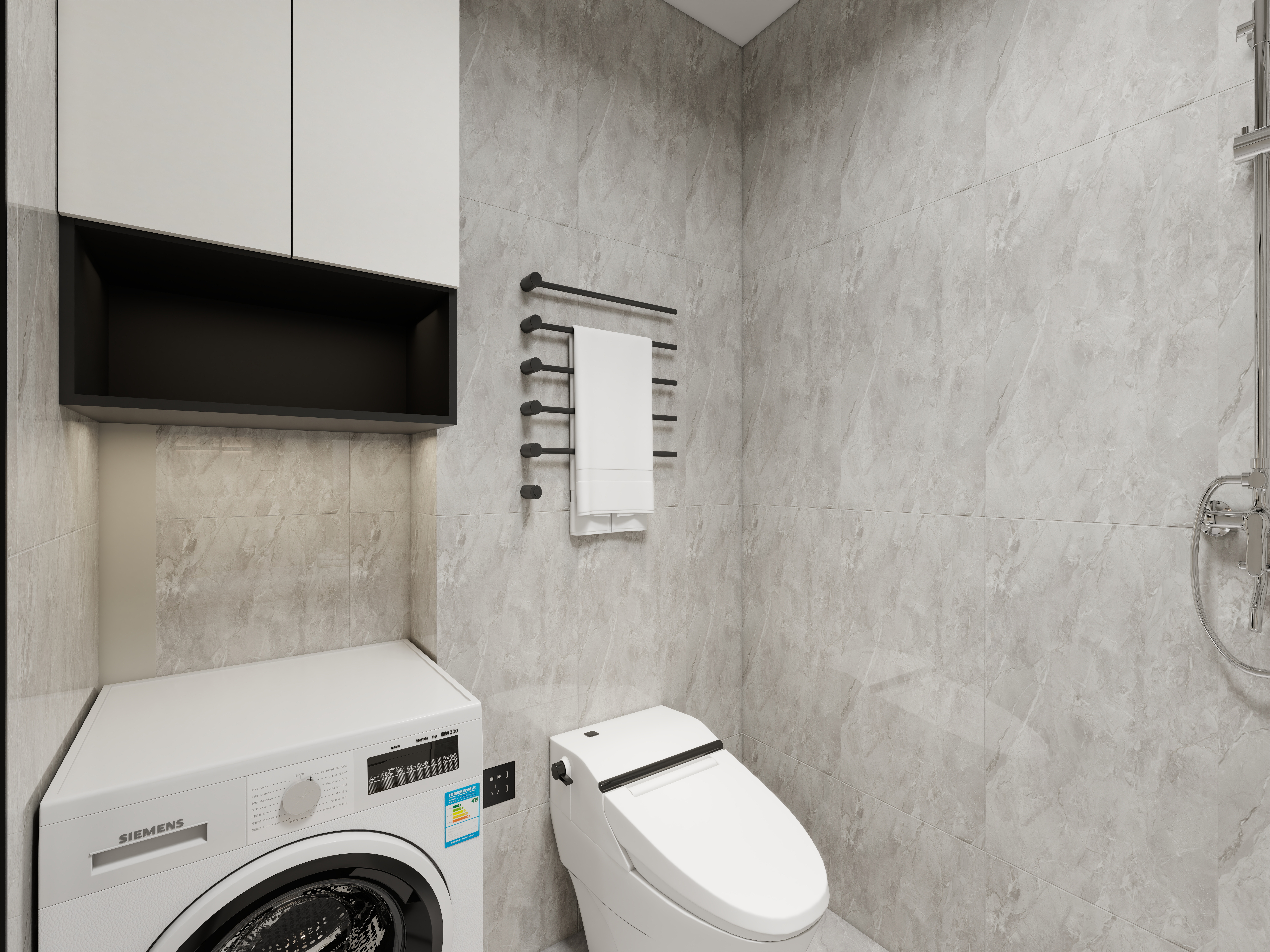 艺雅丽-105平现代简约 一层卫生间装修效果图第2张