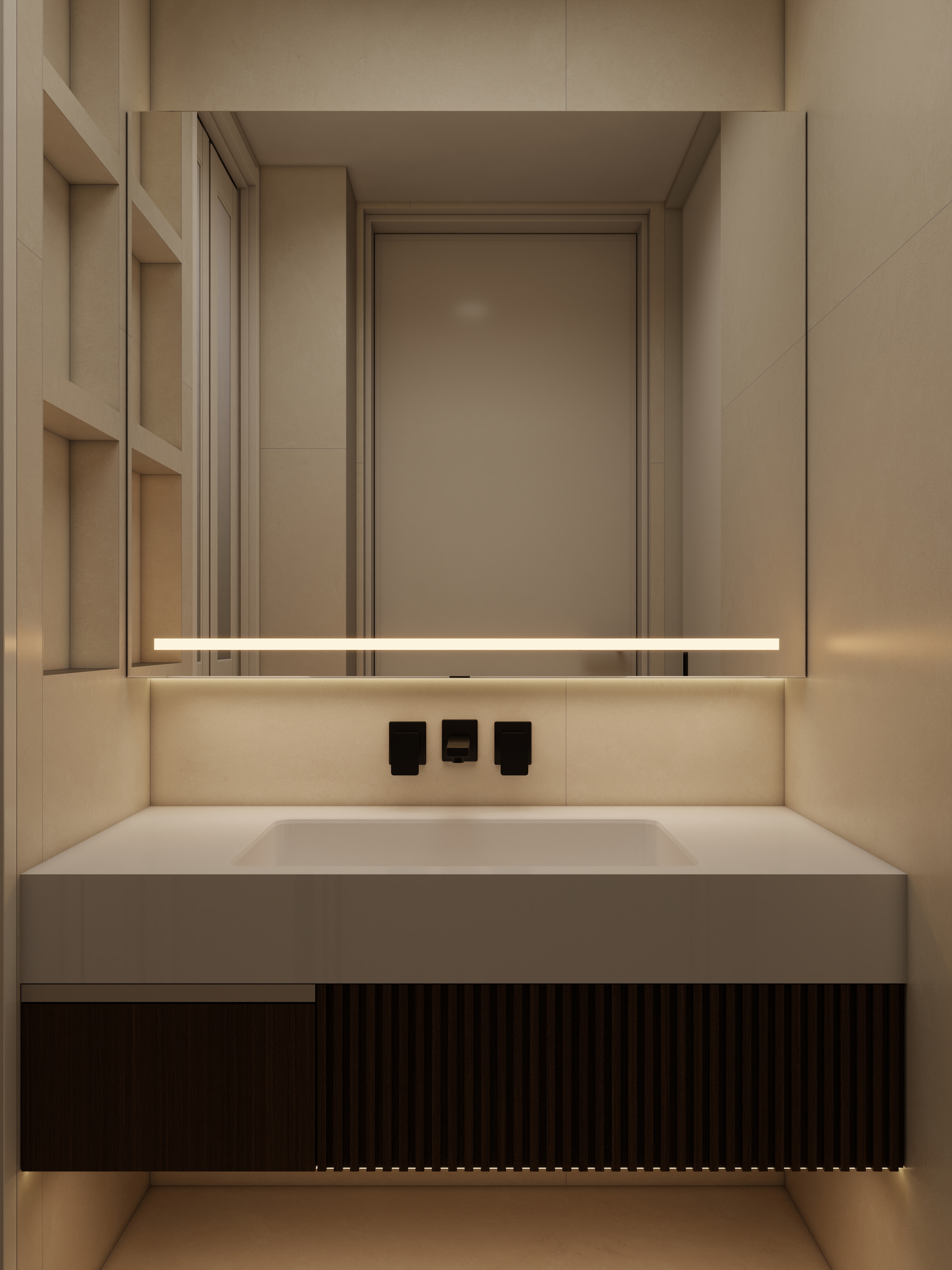 李佳洋-翡丽和鸣一层卫生间干区装修效果图第2张