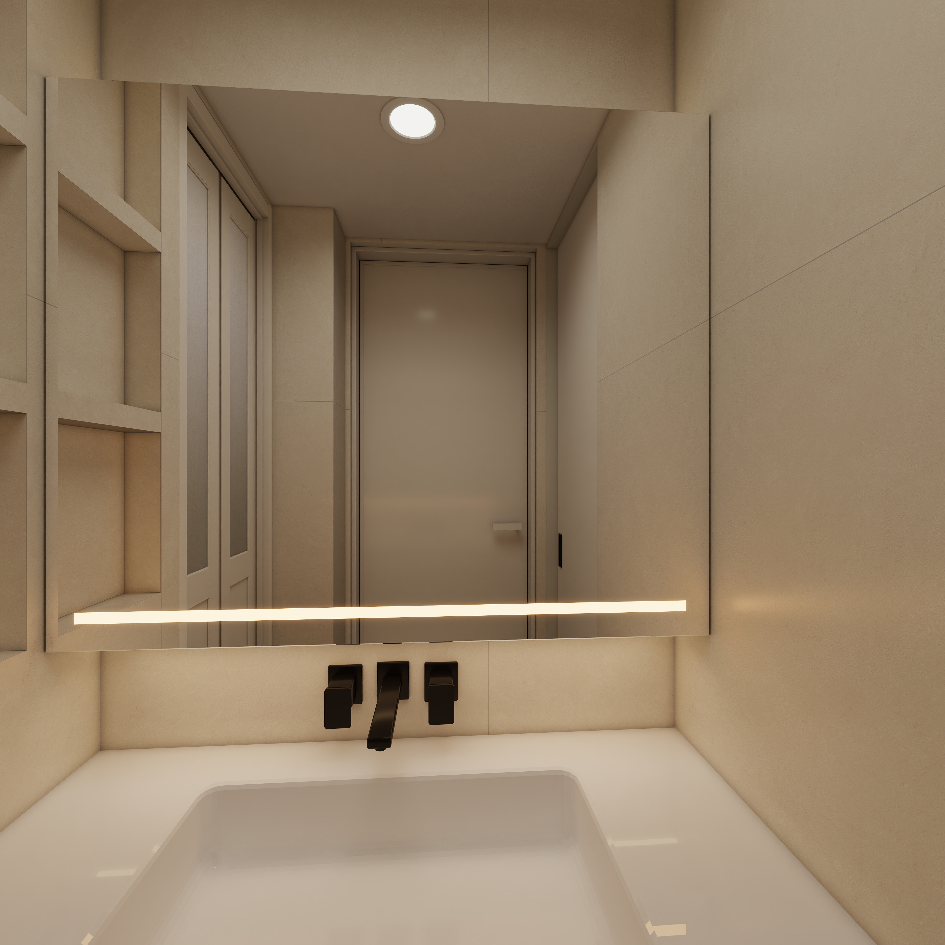 李佳洋-翡丽和鸣一层卫生间干区装修效果图第4张