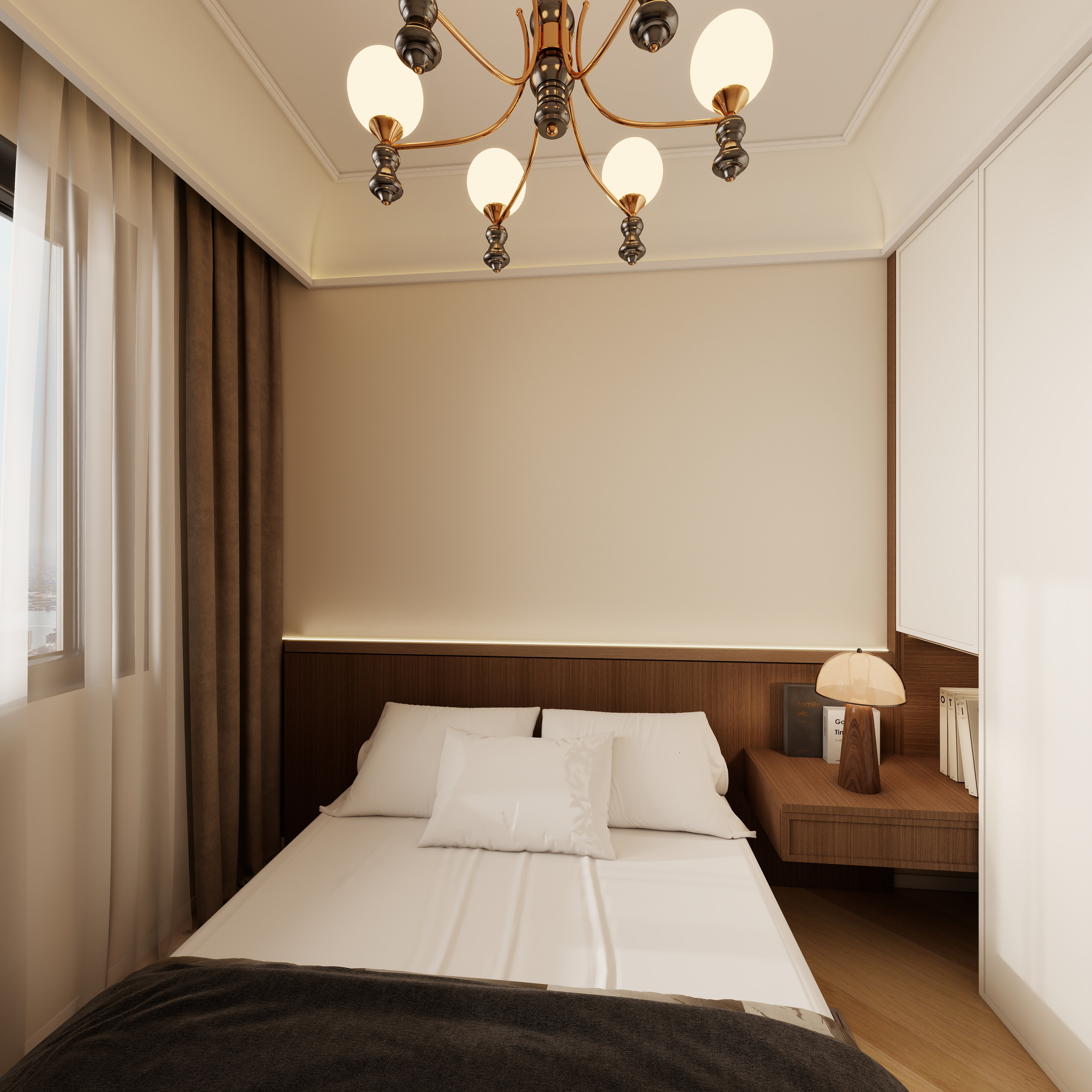 李佳洋-翡丽和鸣一层次卧装修效果图第4张