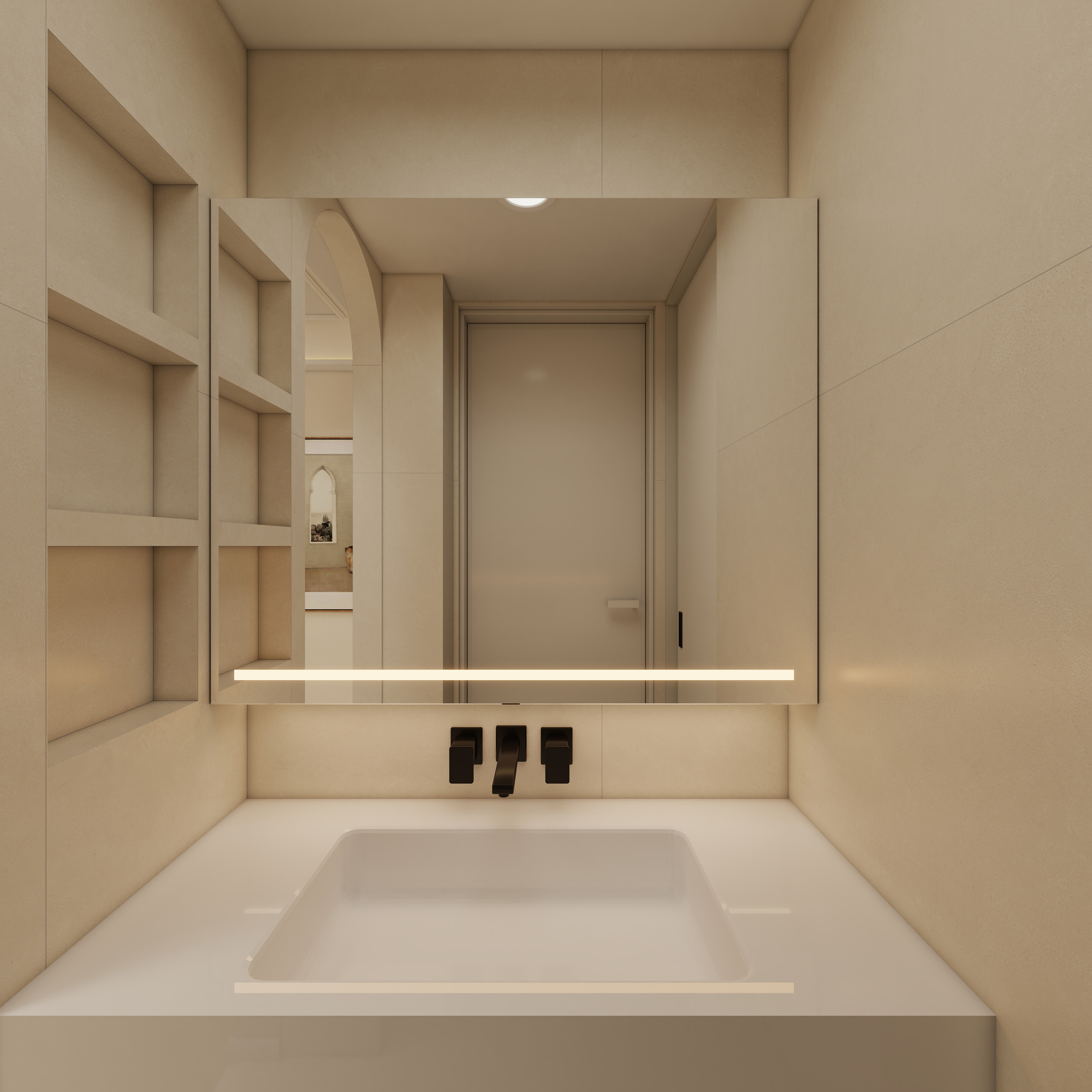 李佳洋-翡丽和鸣一层卫生间干区装修效果图第3张