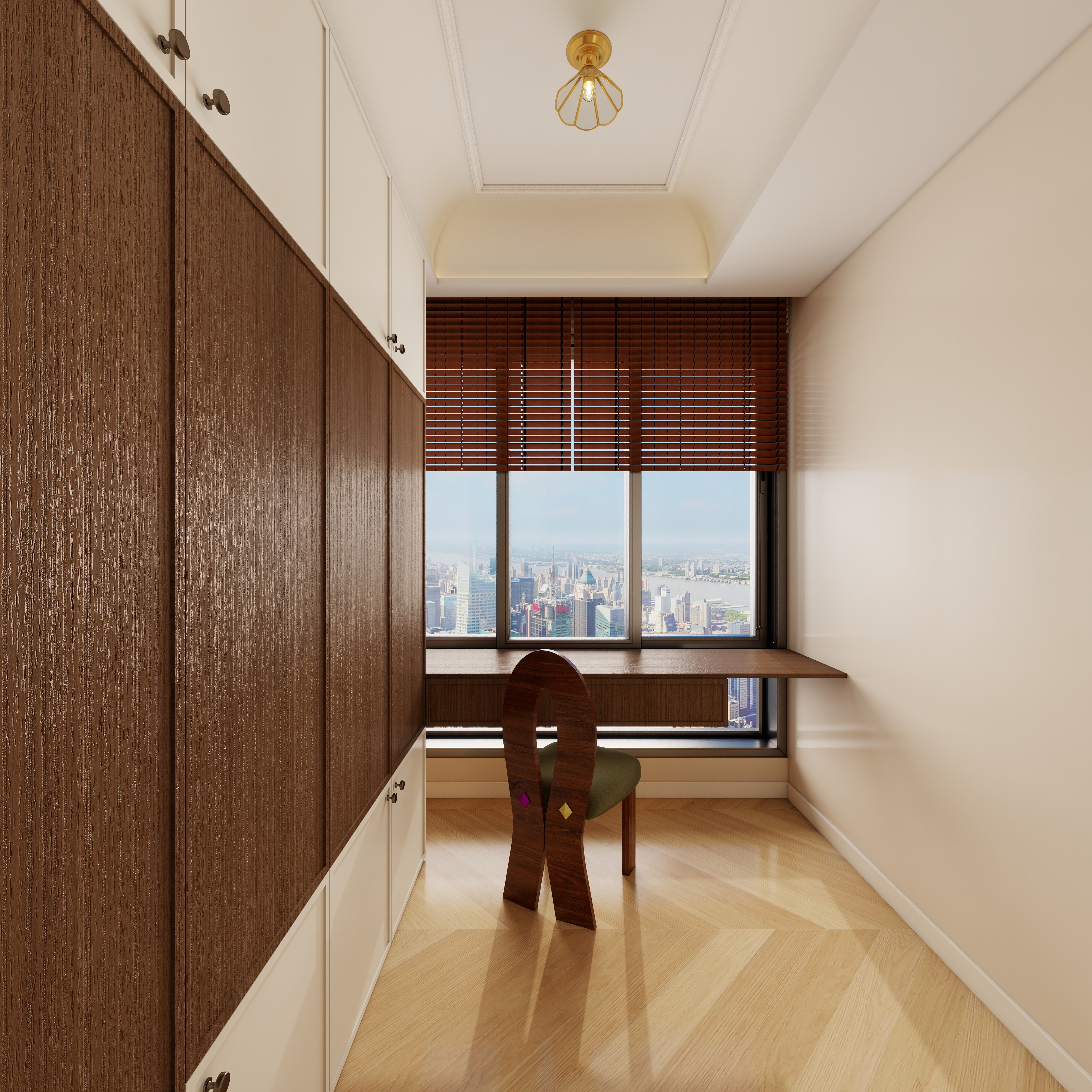 李佳洋-翡丽和鸣二层步入式衣柜装修效果图第5张