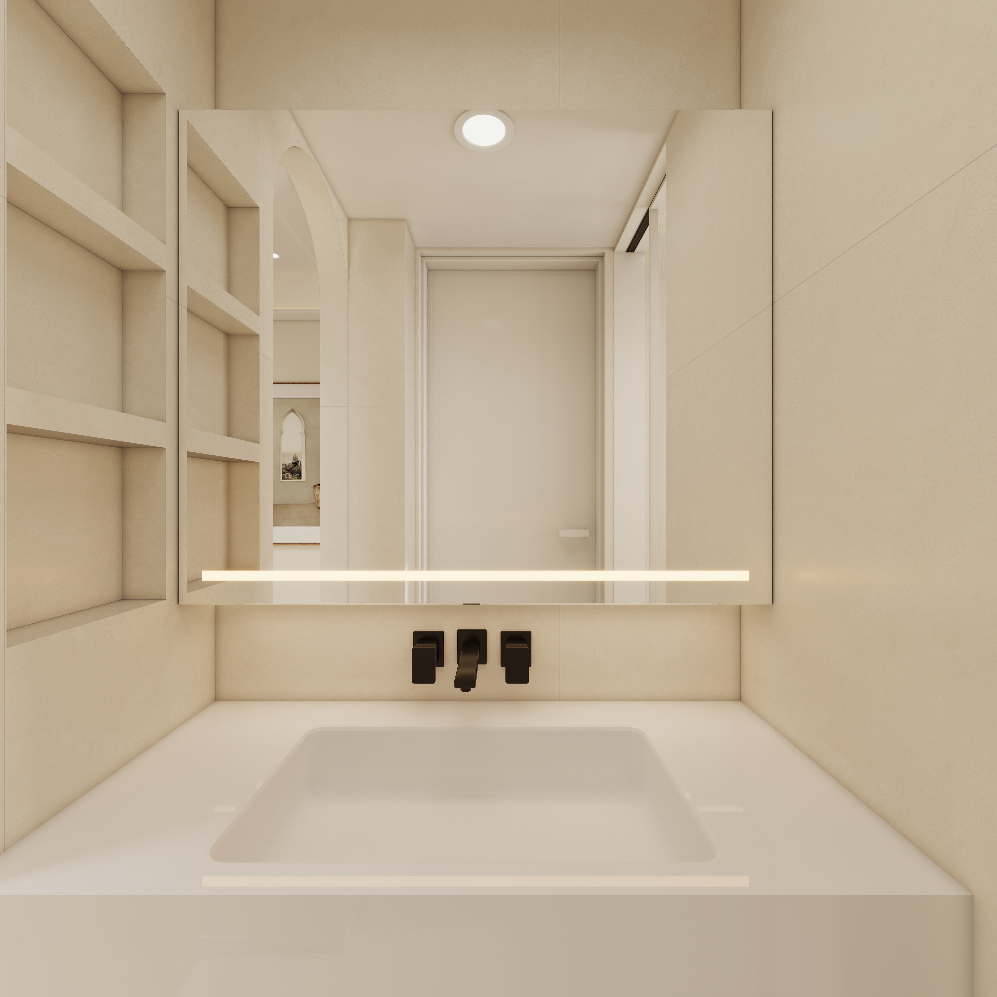 李佳洋-翡丽和鸣一层卫生间干区装修效果图第5张