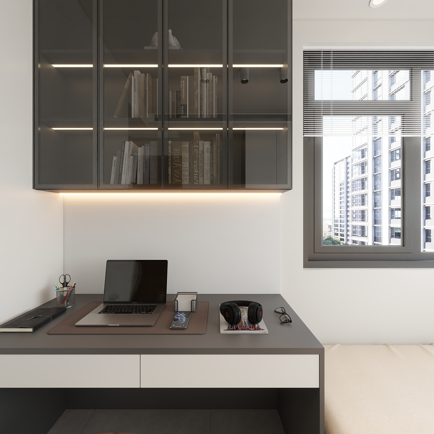 艺雅丽-143平意式极简   一层客卧装修效果图第3张