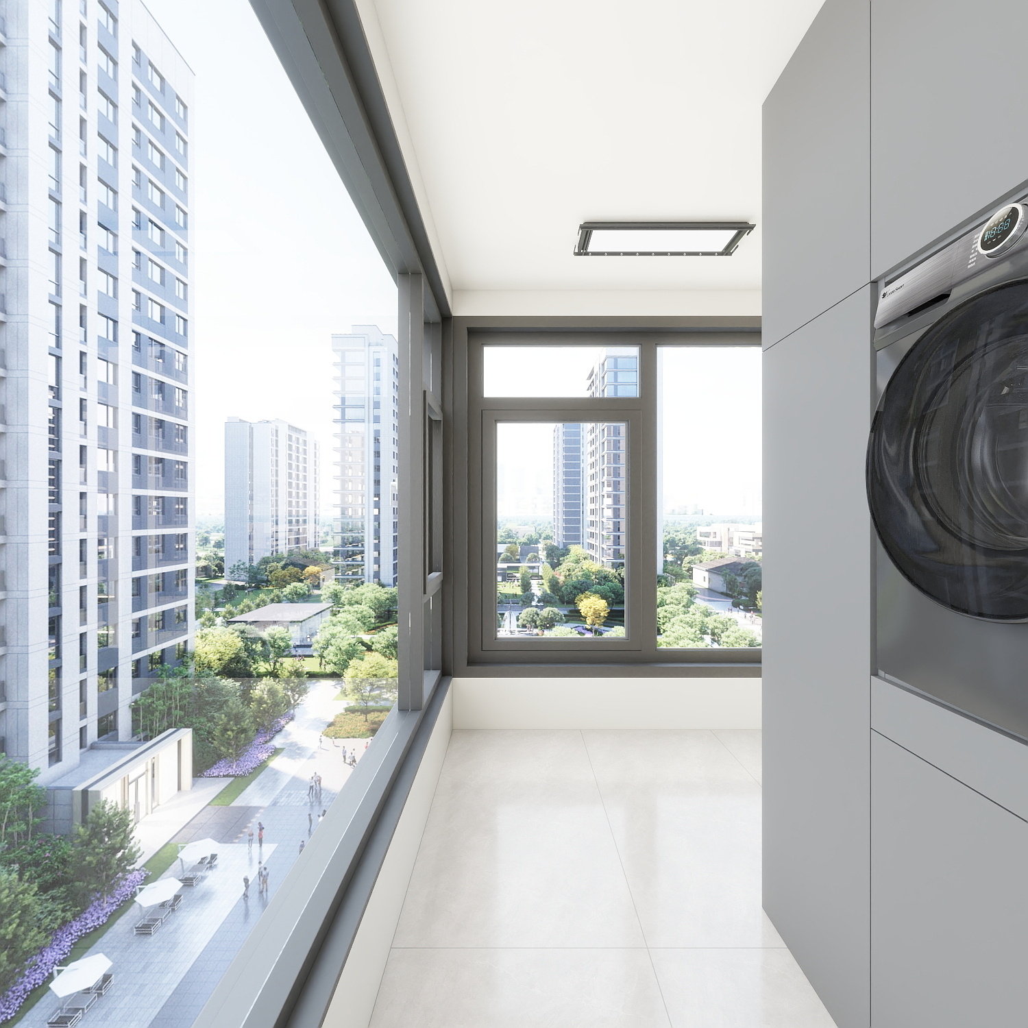 艺雅丽-143平意式极简   一层生活阳台装修效果图第4张