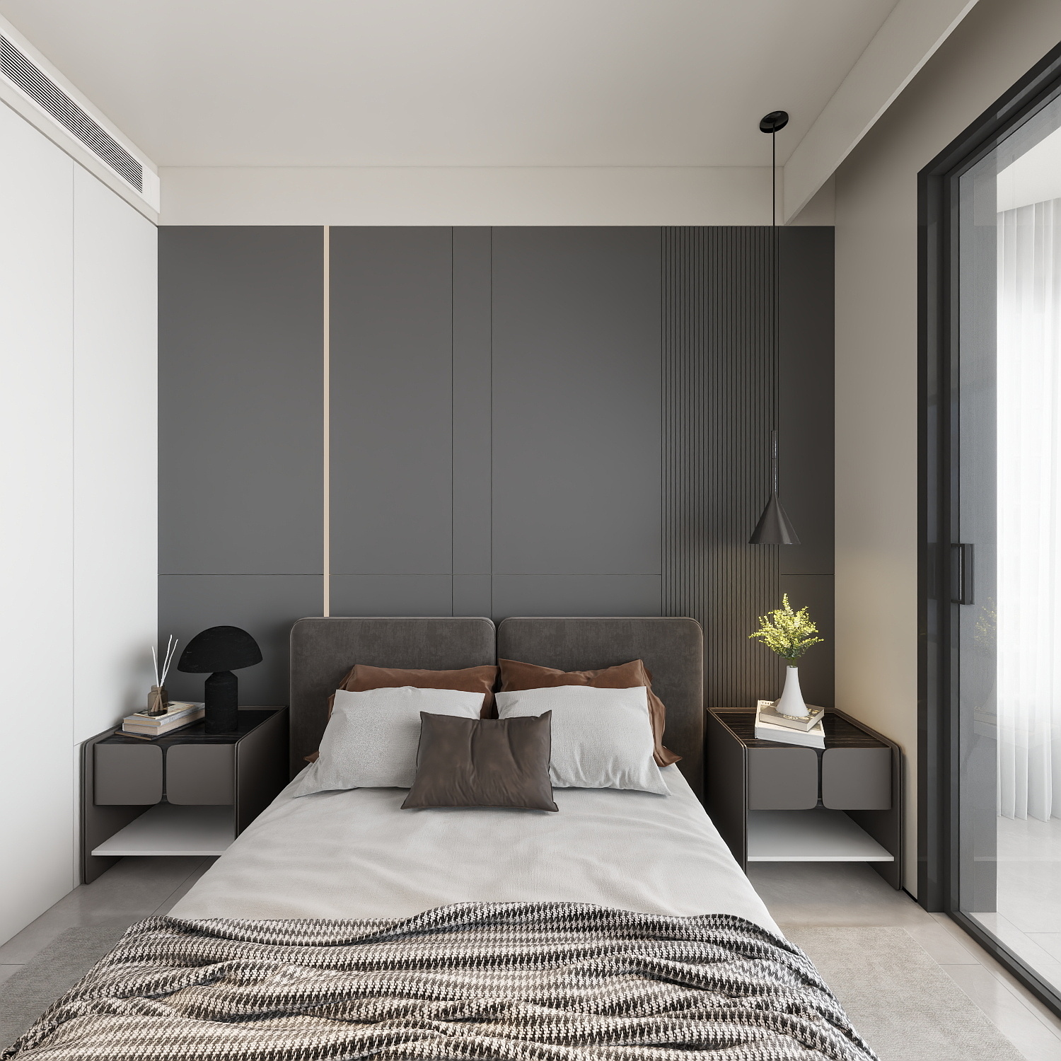 艺雅丽-143平意式极简   一层次卧装修效果图第3张