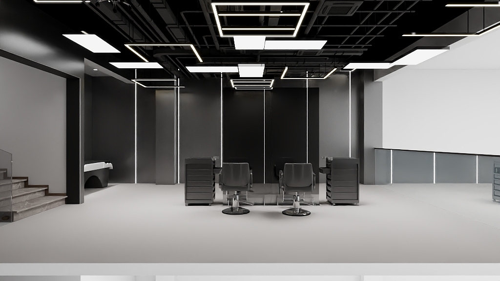 笑问粥可温-理发店第二版-装修设计方案