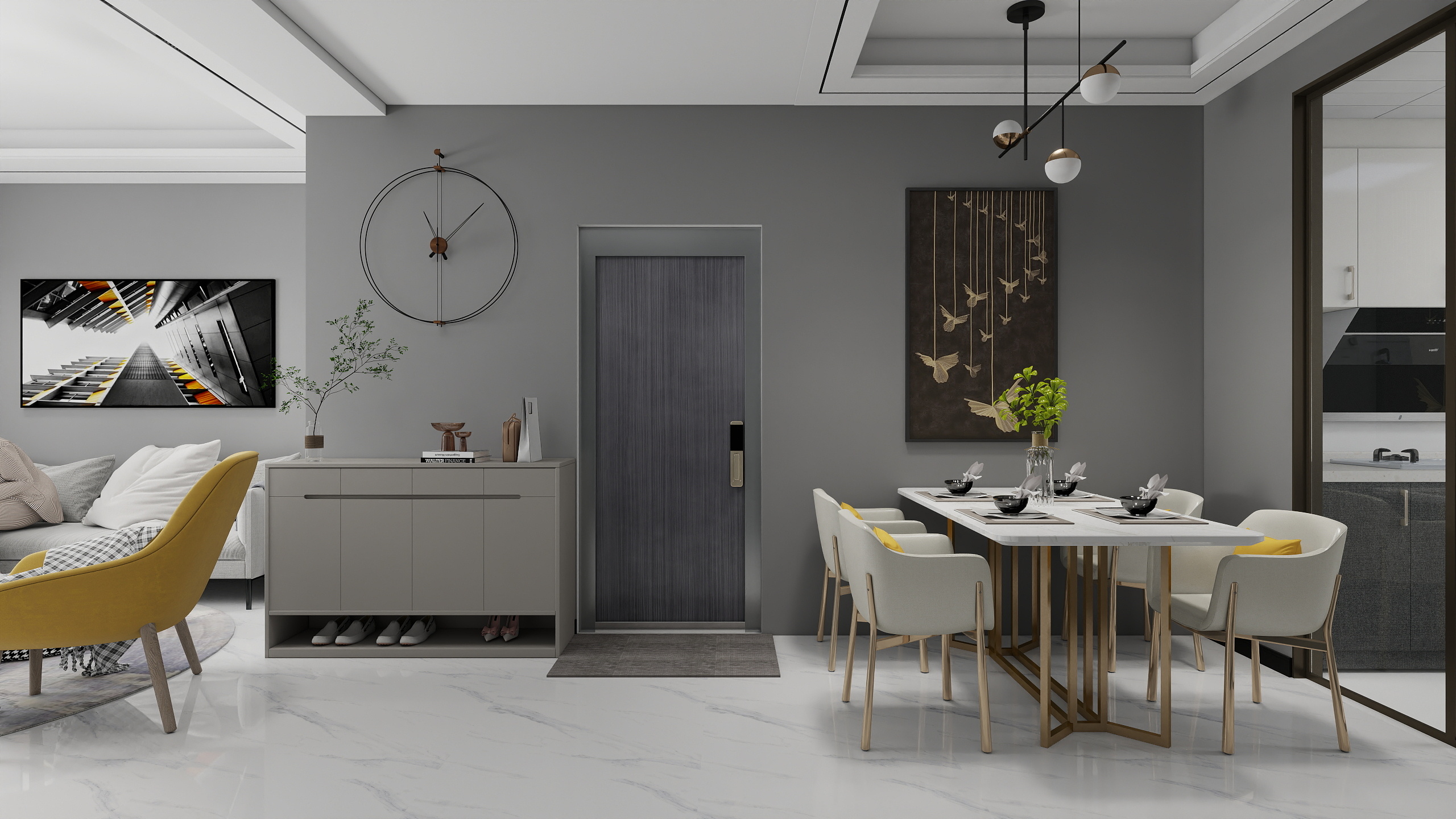 陆艳霞-九曲小区现代简约76㎡2室-装修设计方案