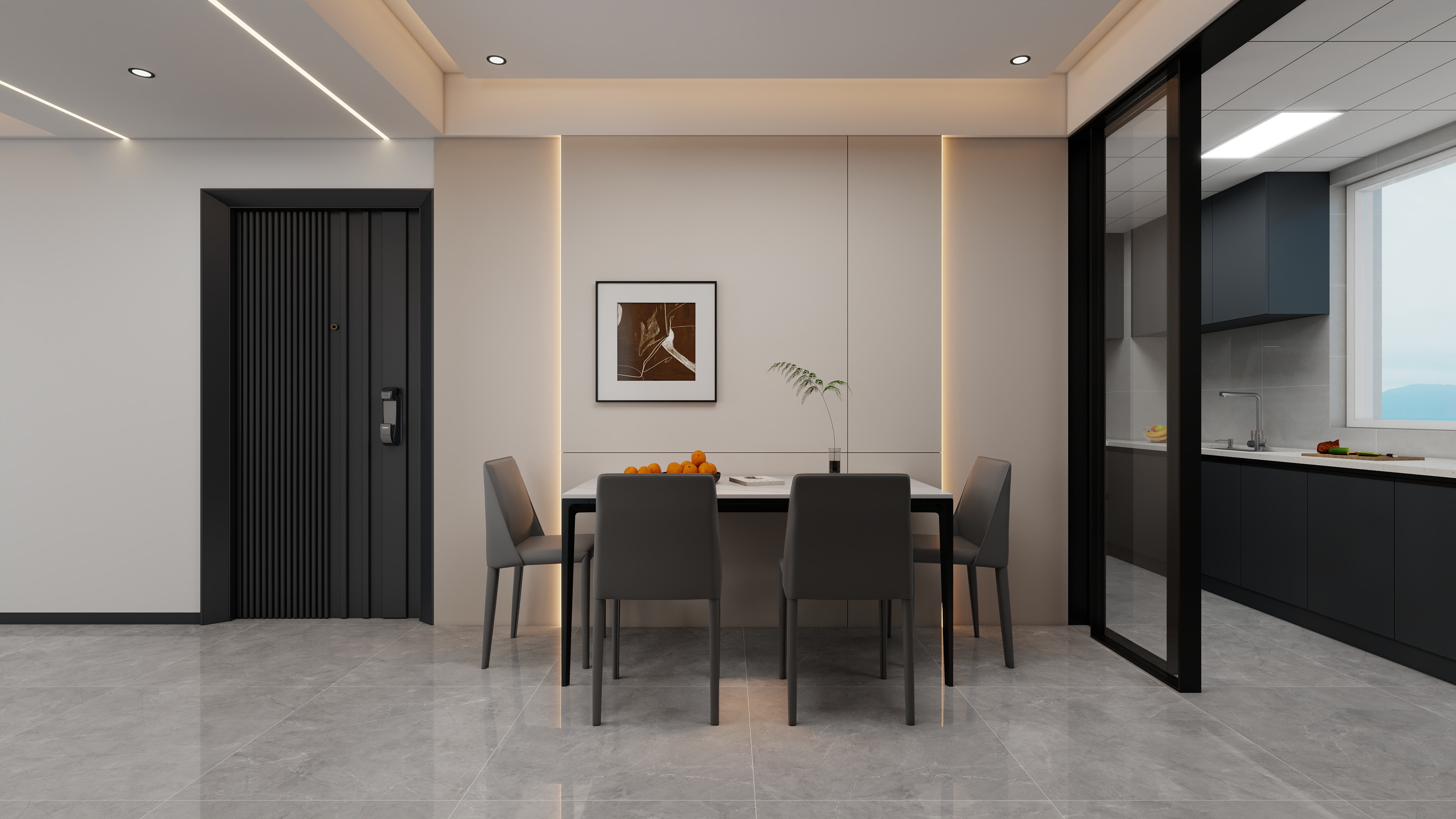 李青越-122方轻奢风格四居室装修效果图