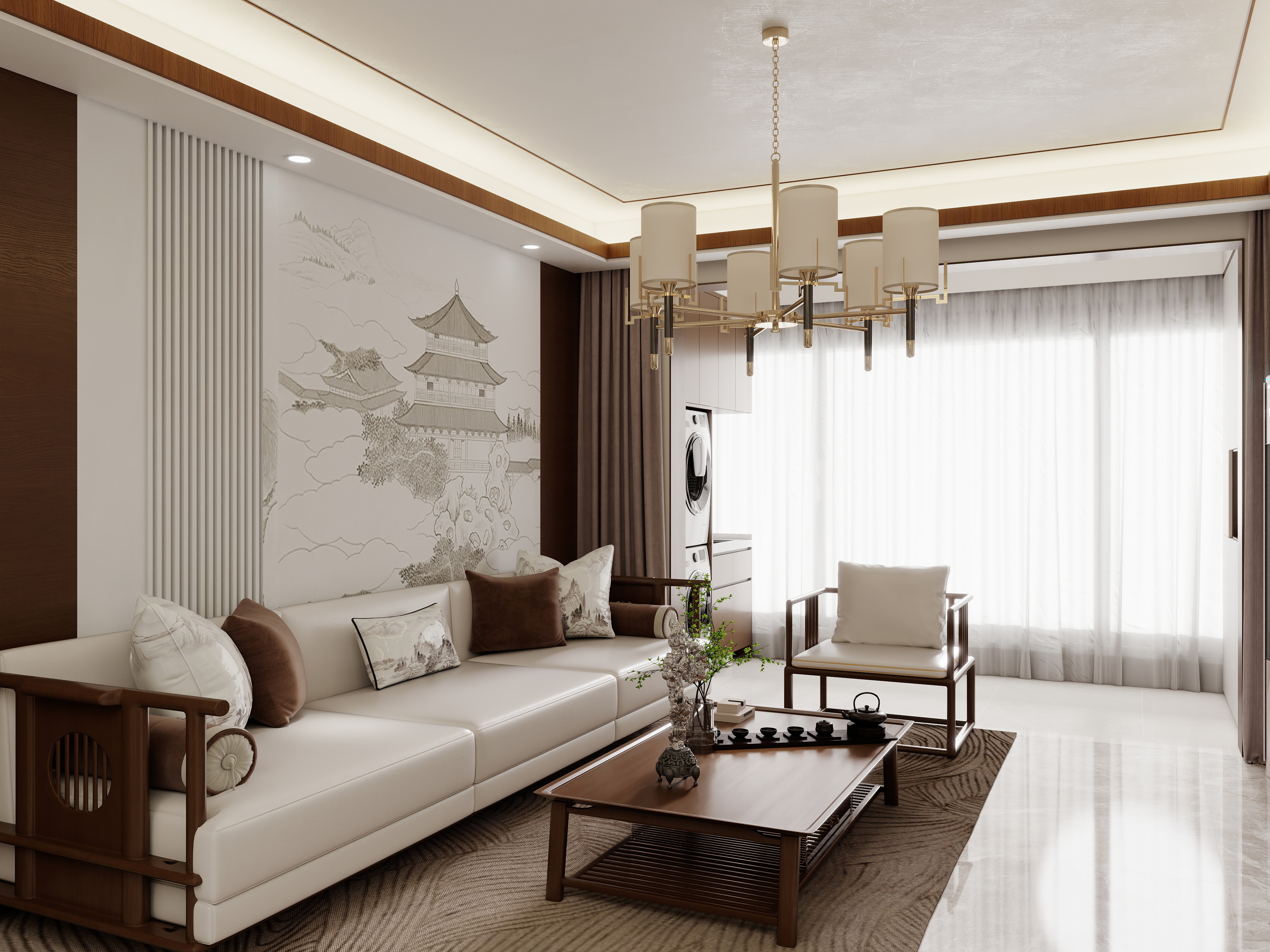 HONGTAI-DESIGN-114㎡3室-新中式 -装修设计方案