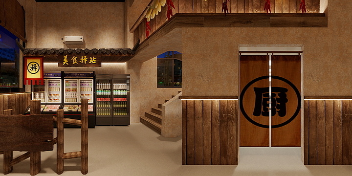 付景成-烧烤店-装修设计方案