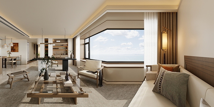 楠乔设计装饰-宋氏美学去电视化-装修设计方案