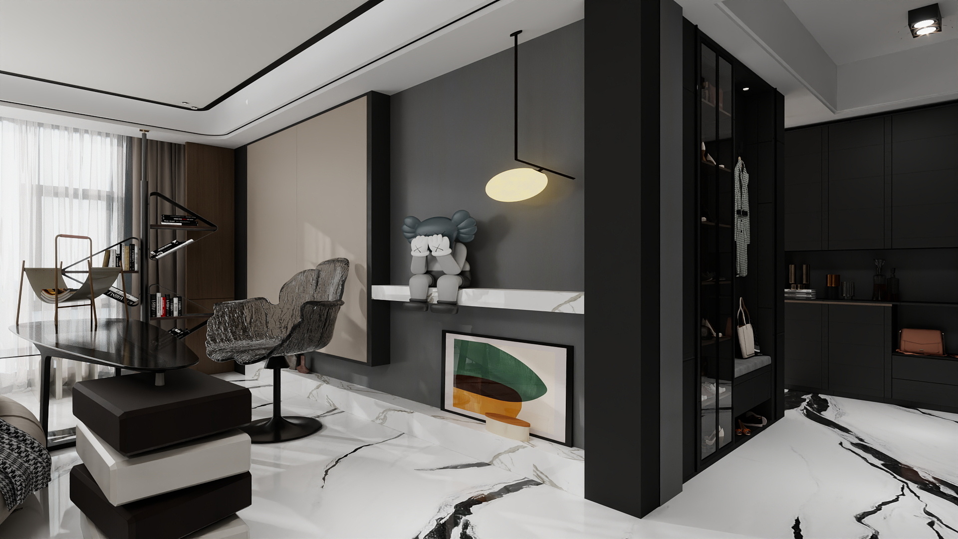 非设计师的灰设计-建发玖洲观澜-180M2装修效果图