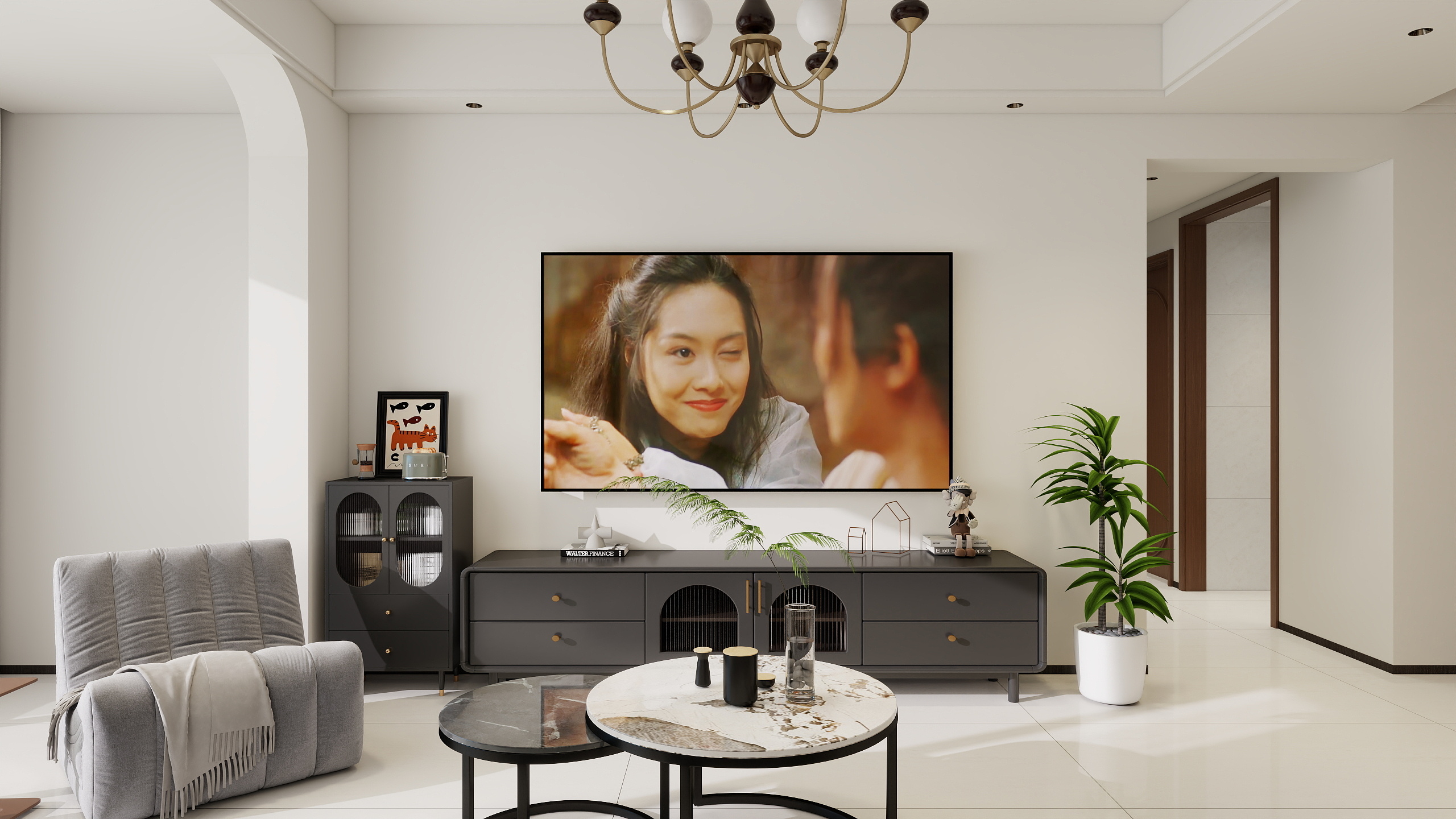 李青越-122平中古风三室装修效果图