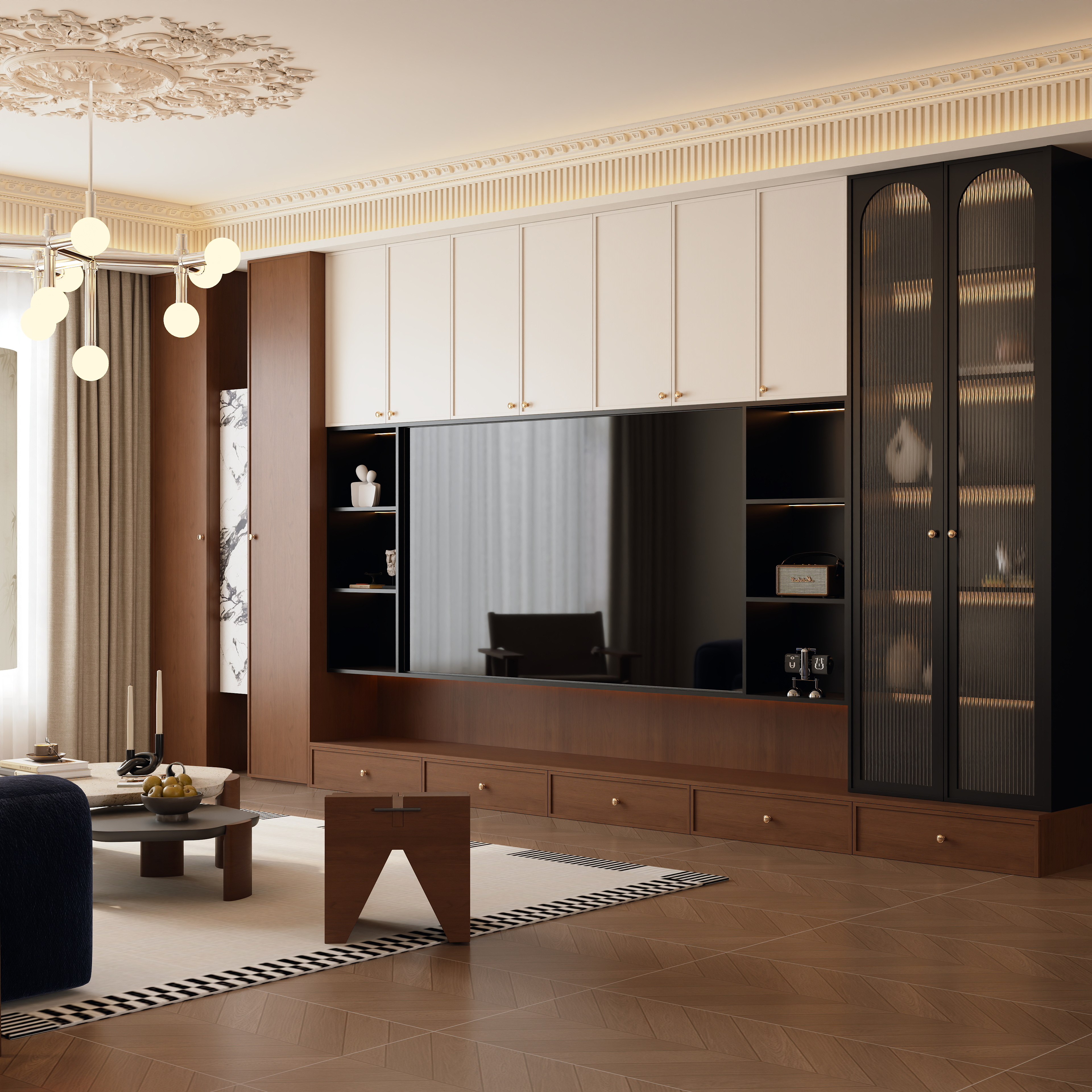 dingfei188-南北通透-中古风12（无畏）-装修设计方案