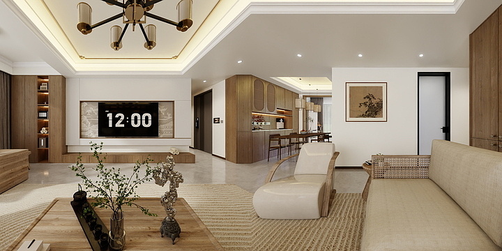 满诚设计刘国顺-天麓126宽厅中式-装修设计方案