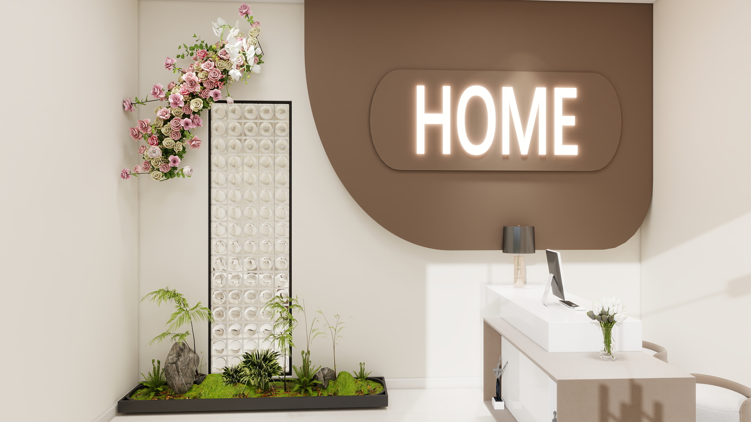 A皇巢装饰公司-建业美好家美容院-装修设计方案