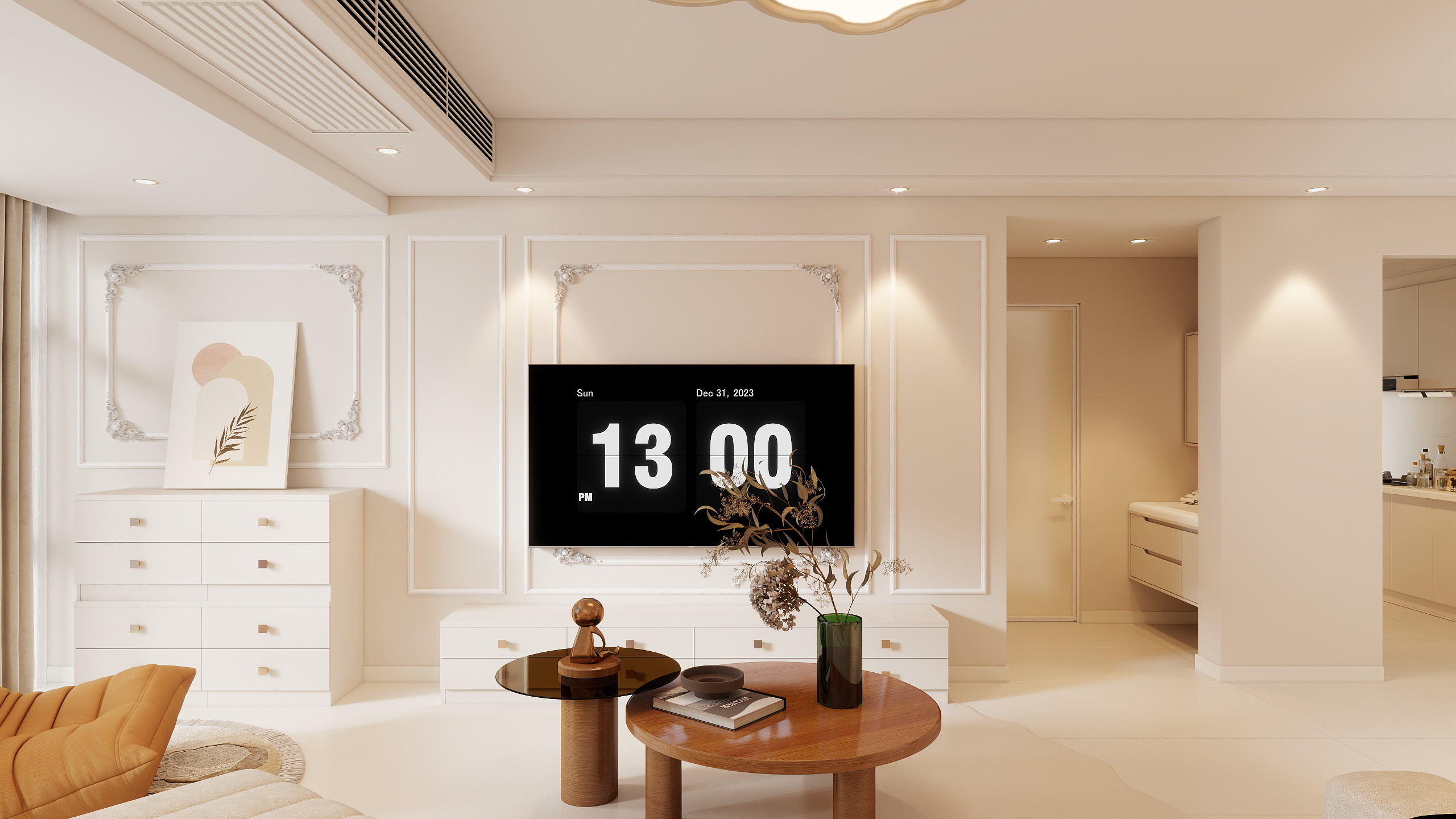 设计师丨时翊-奶油风-装修设计方案