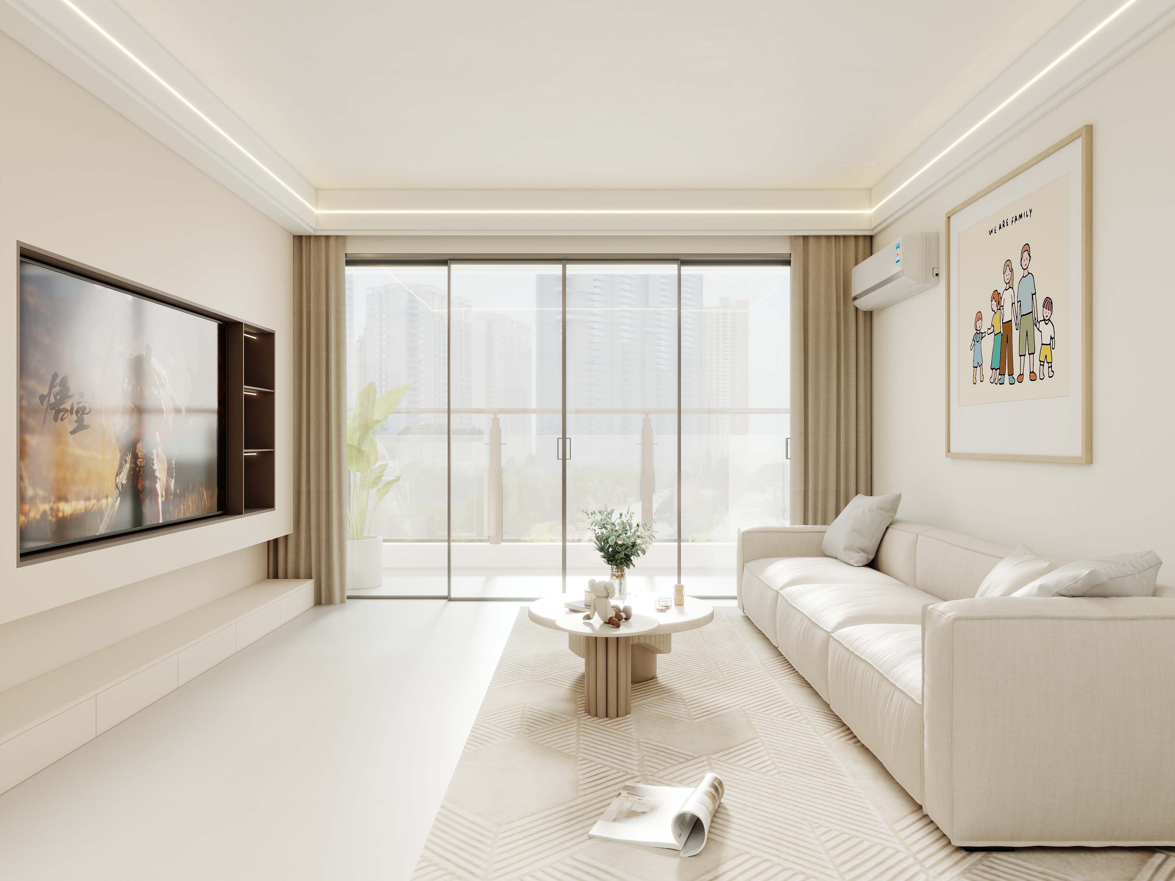 壹诺设计工作室-121㎡3室-原木风装修效果图