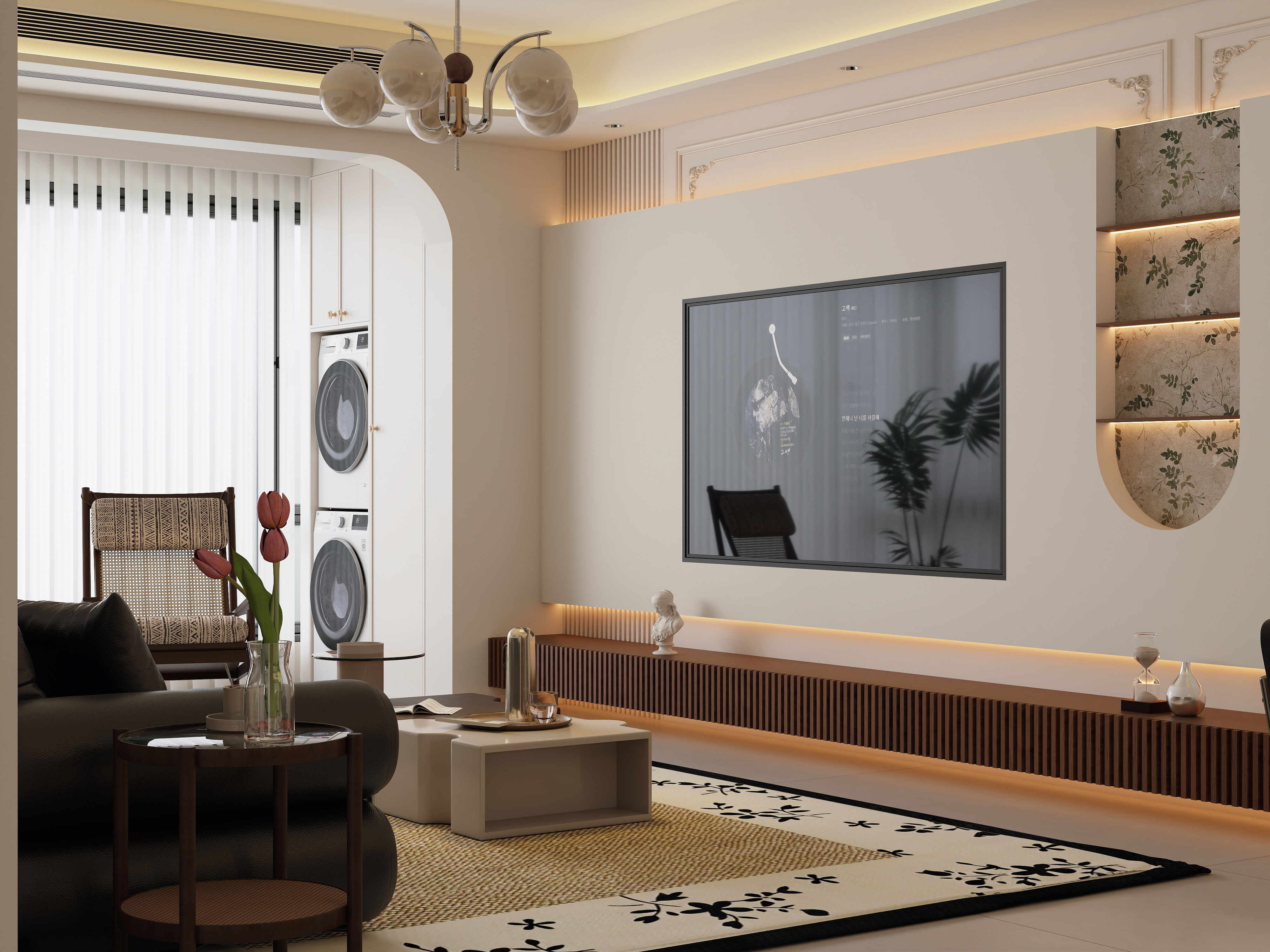 楠乔-法式中古风01无主灯精-装修设计方案