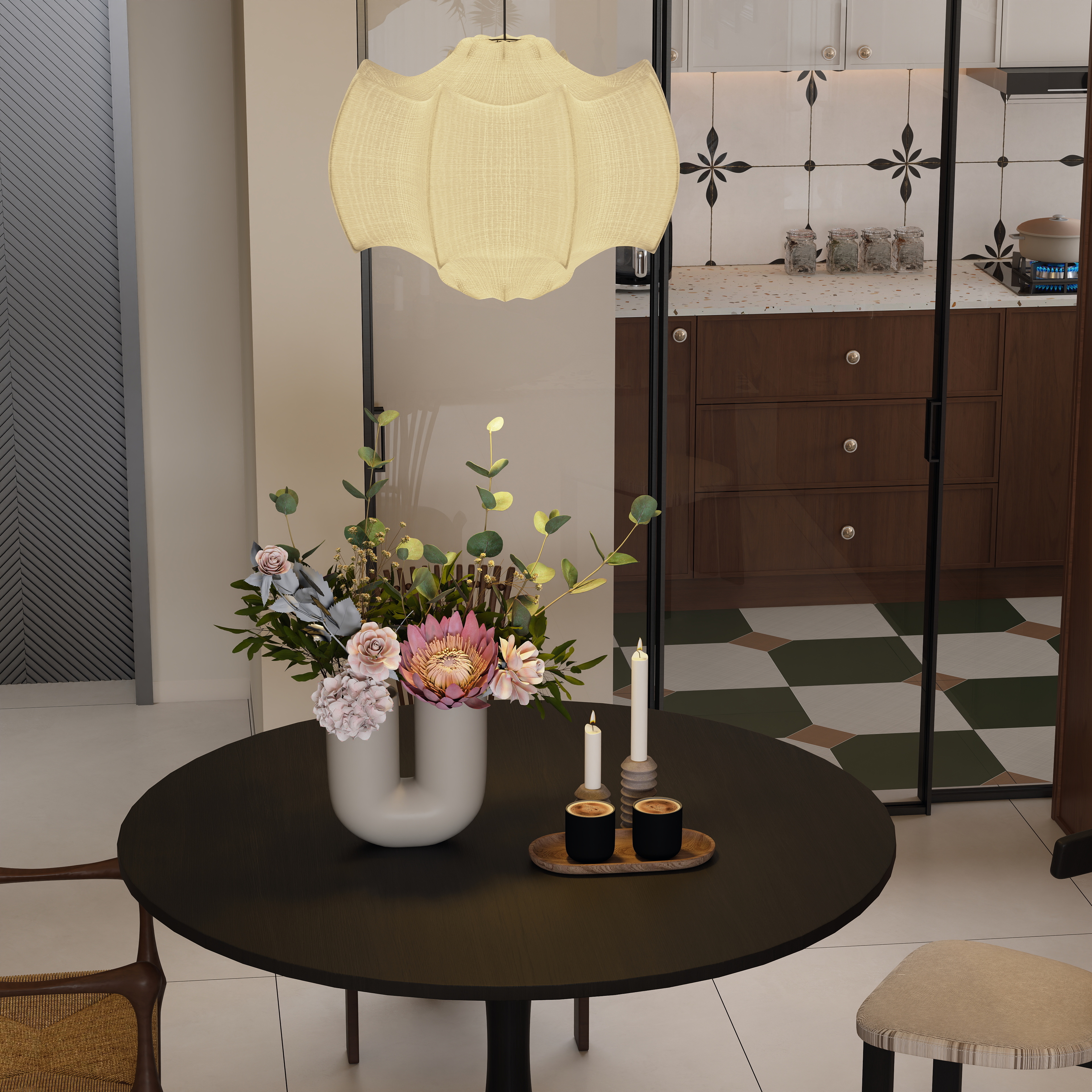 楠乔-法式中古风01无主灯精装修效果图