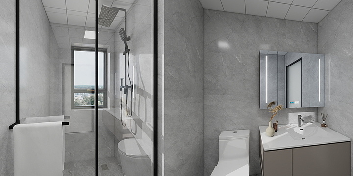 紫雪花恩-现代简约黑白灰-装修设计方案